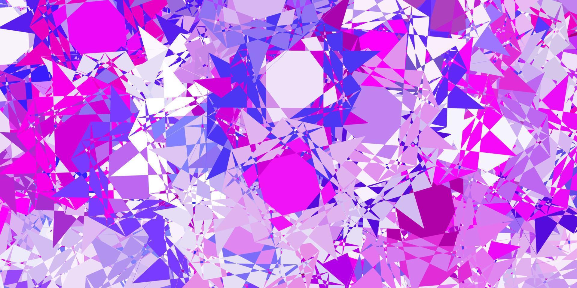 Light purple, pink vector backdrop with triangles, lines.