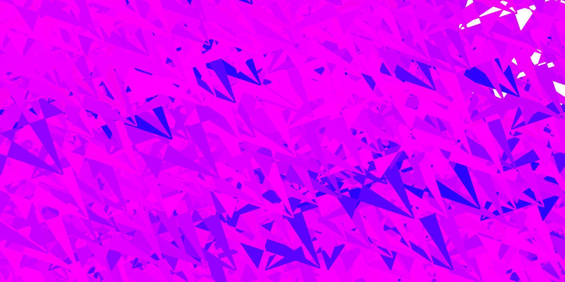 Light blue, red vector background with triangles.