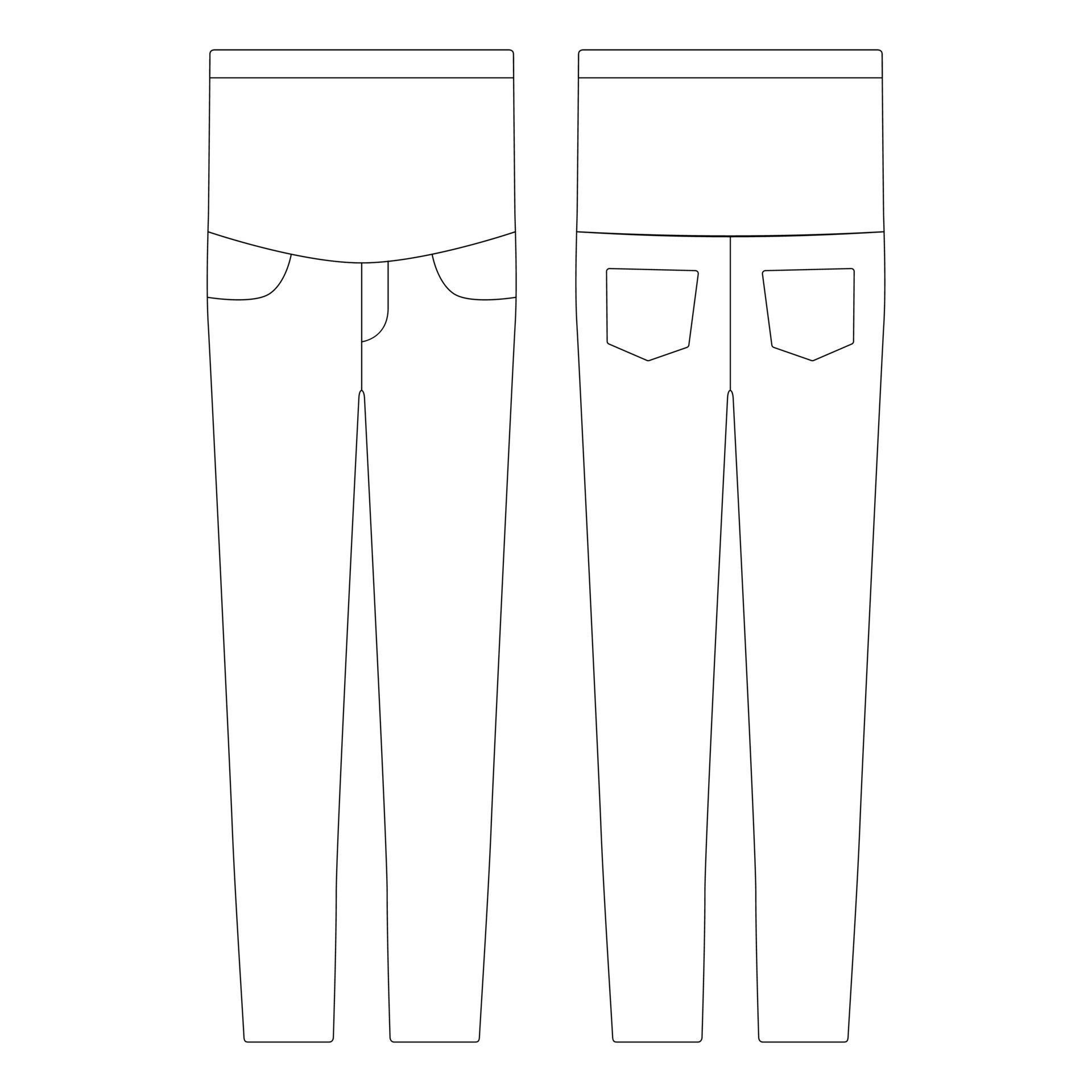 Template women maternity stretch jeans vector illustration flat design ...