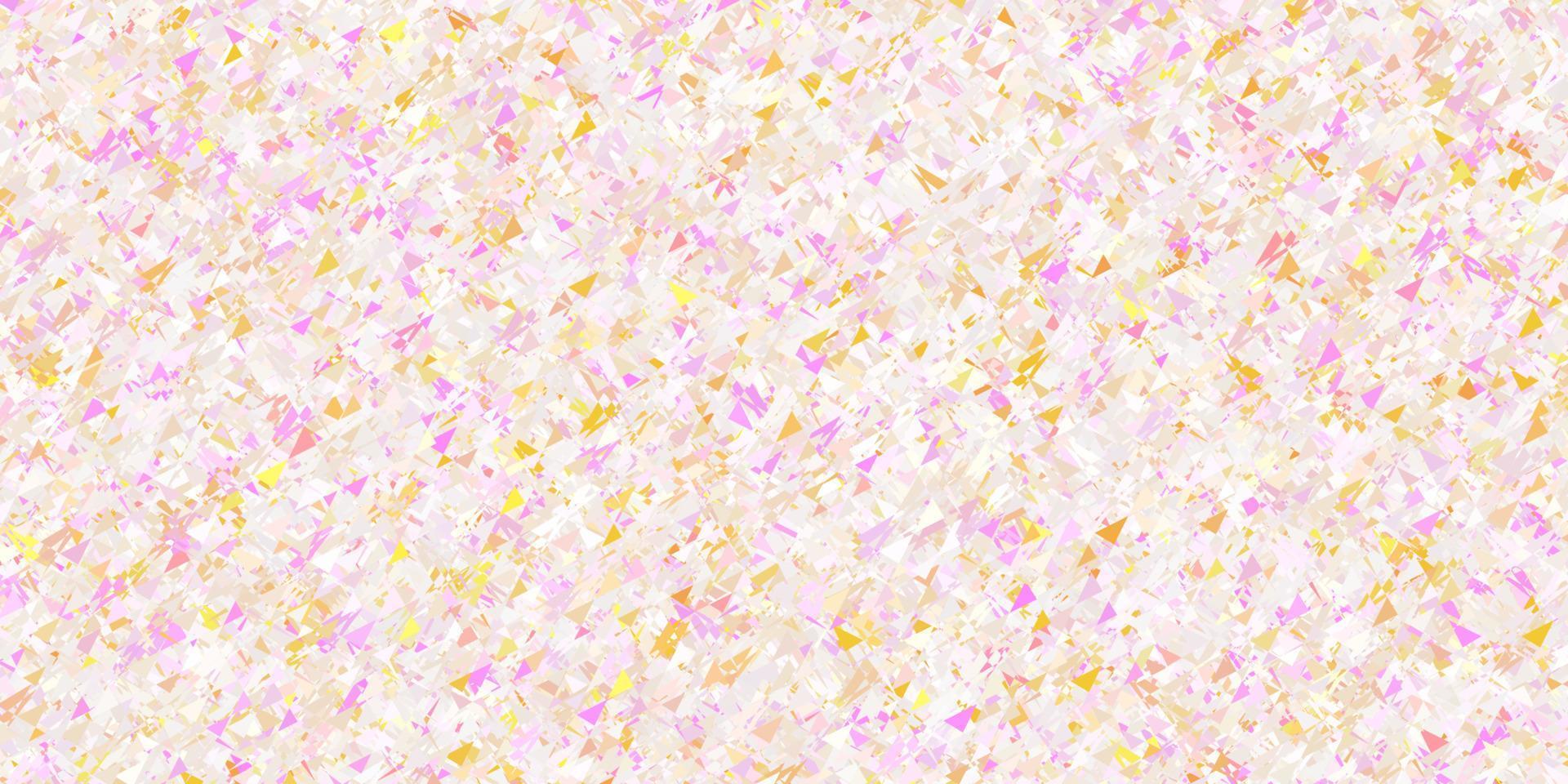 Light Pink, Yellow vector layout with lines, triangles.