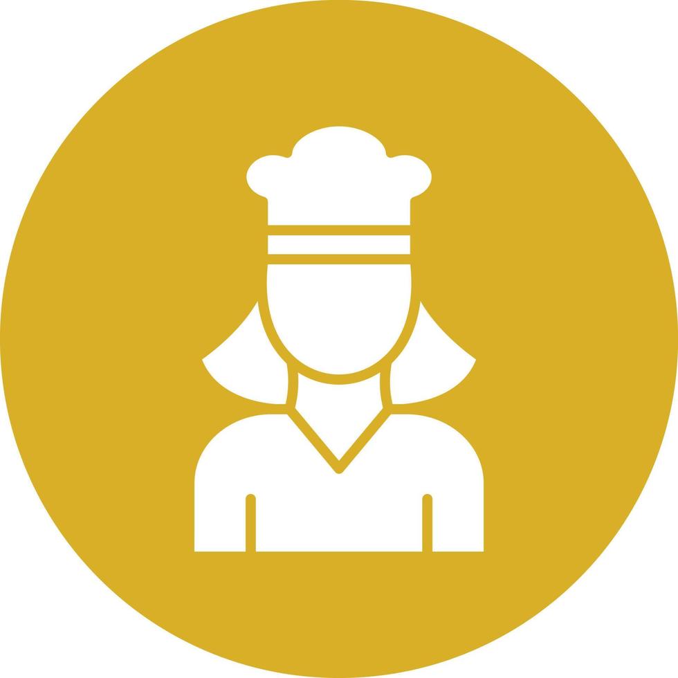 Lady Chef Icon Style vector