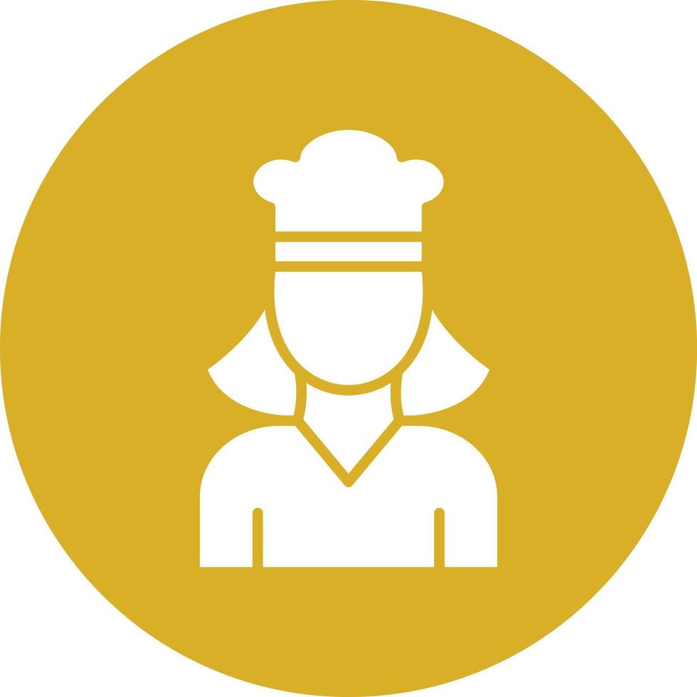 estilo de icono de señora chef vector