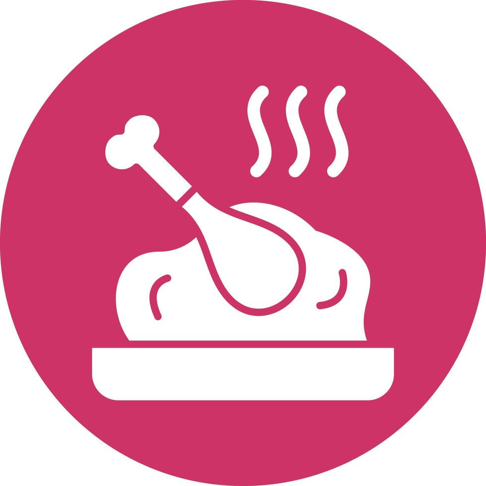 Roast Chicken Icon Style vector
