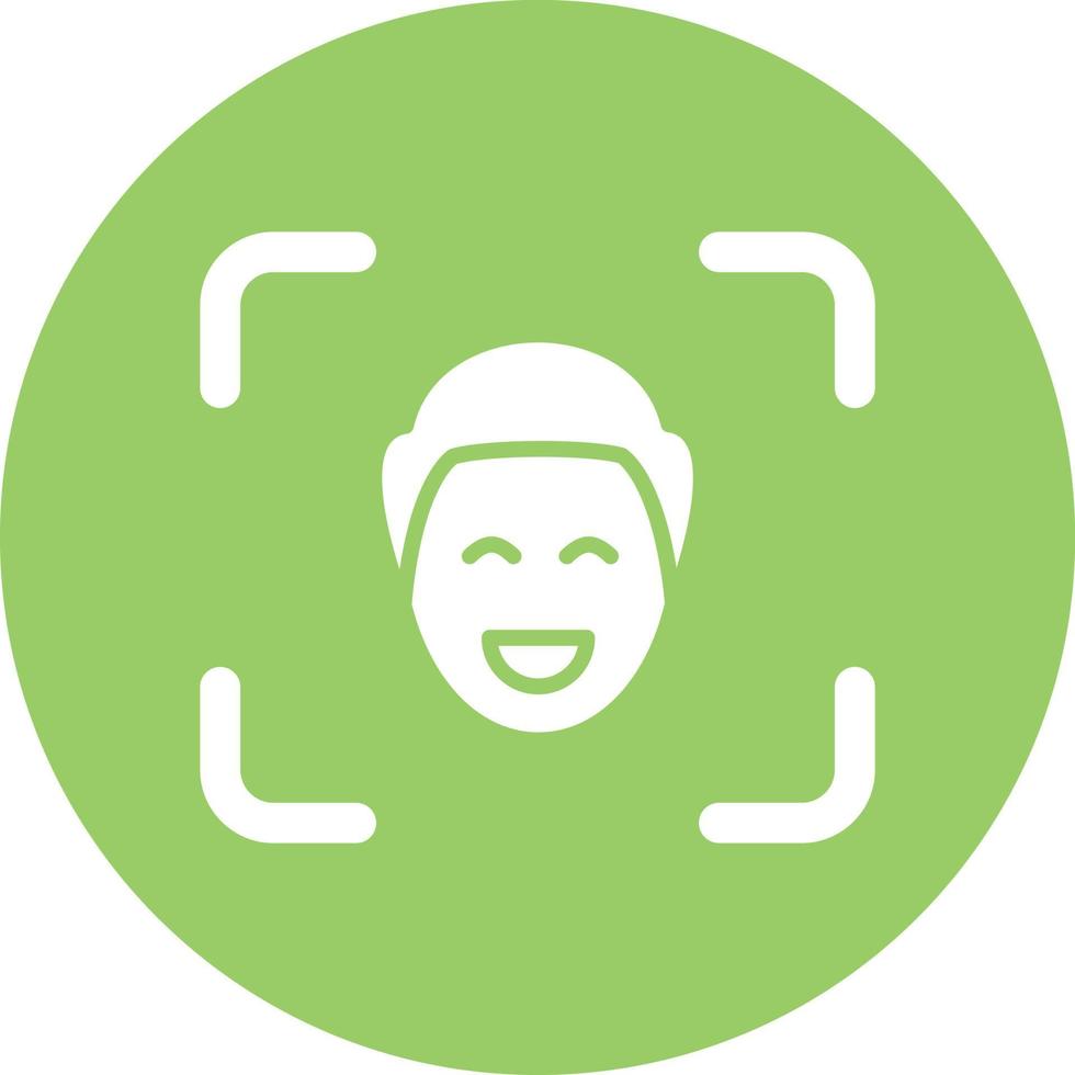Facial Recognition Icon Style vector