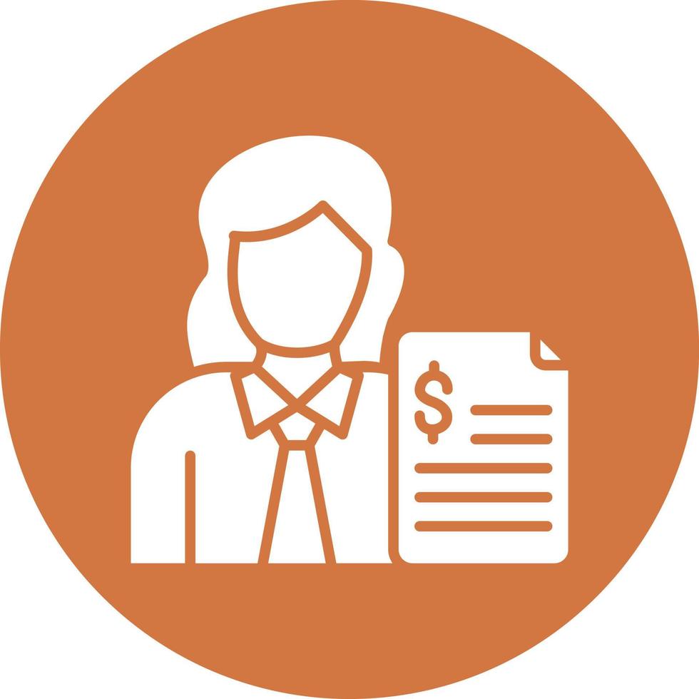 Female Advisor Icon Style vector