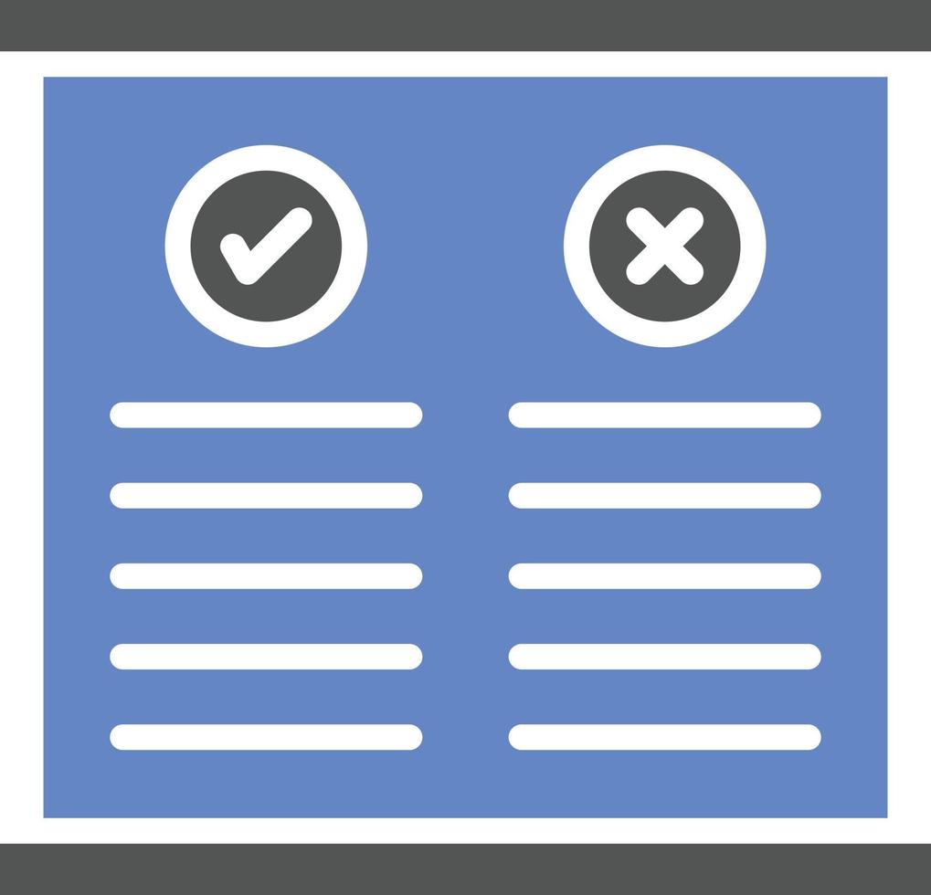 Pros And Cons Icon Style vector