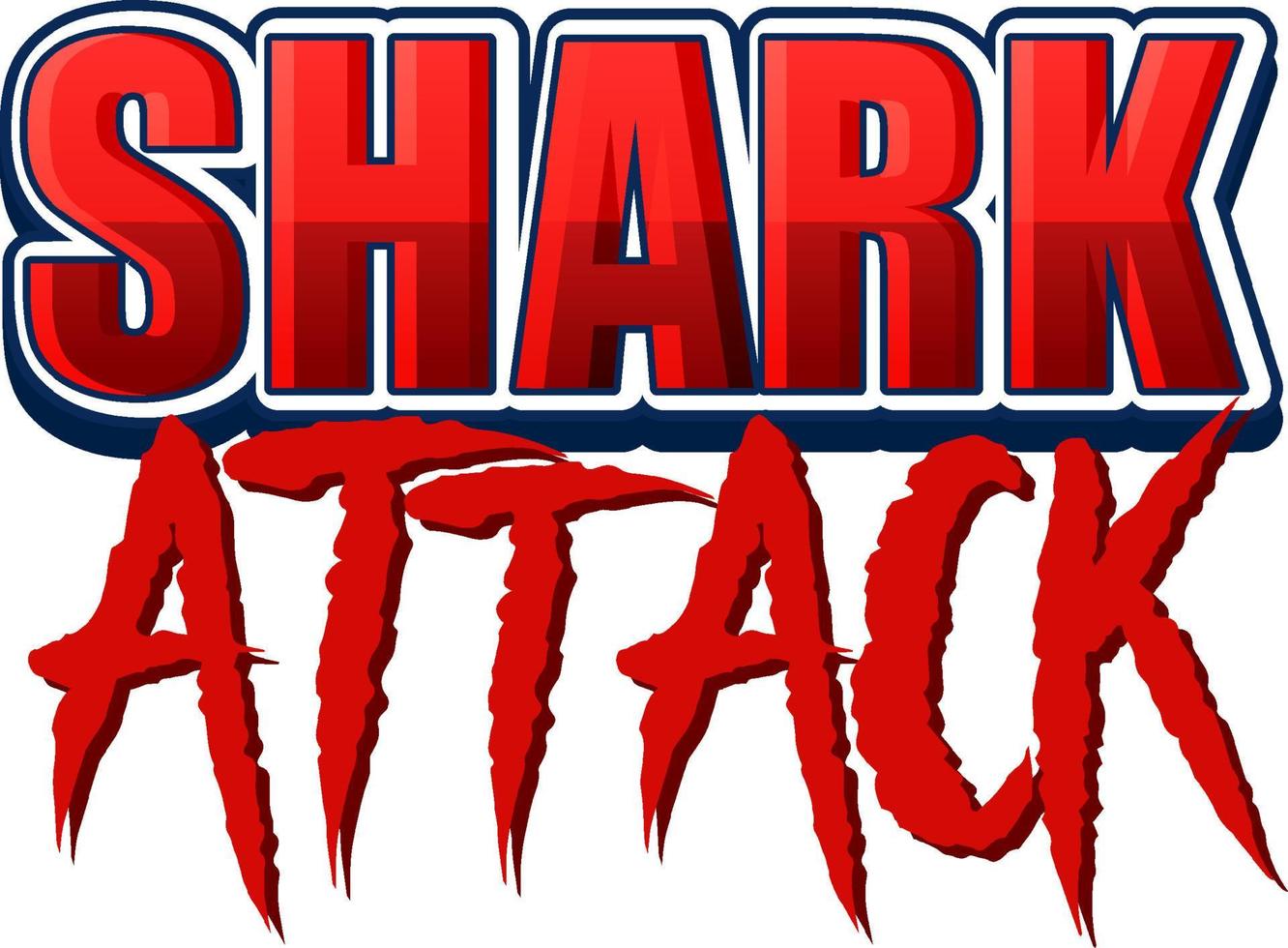 Shark Attack typography design 6766702 Vector Art at Vecteezy