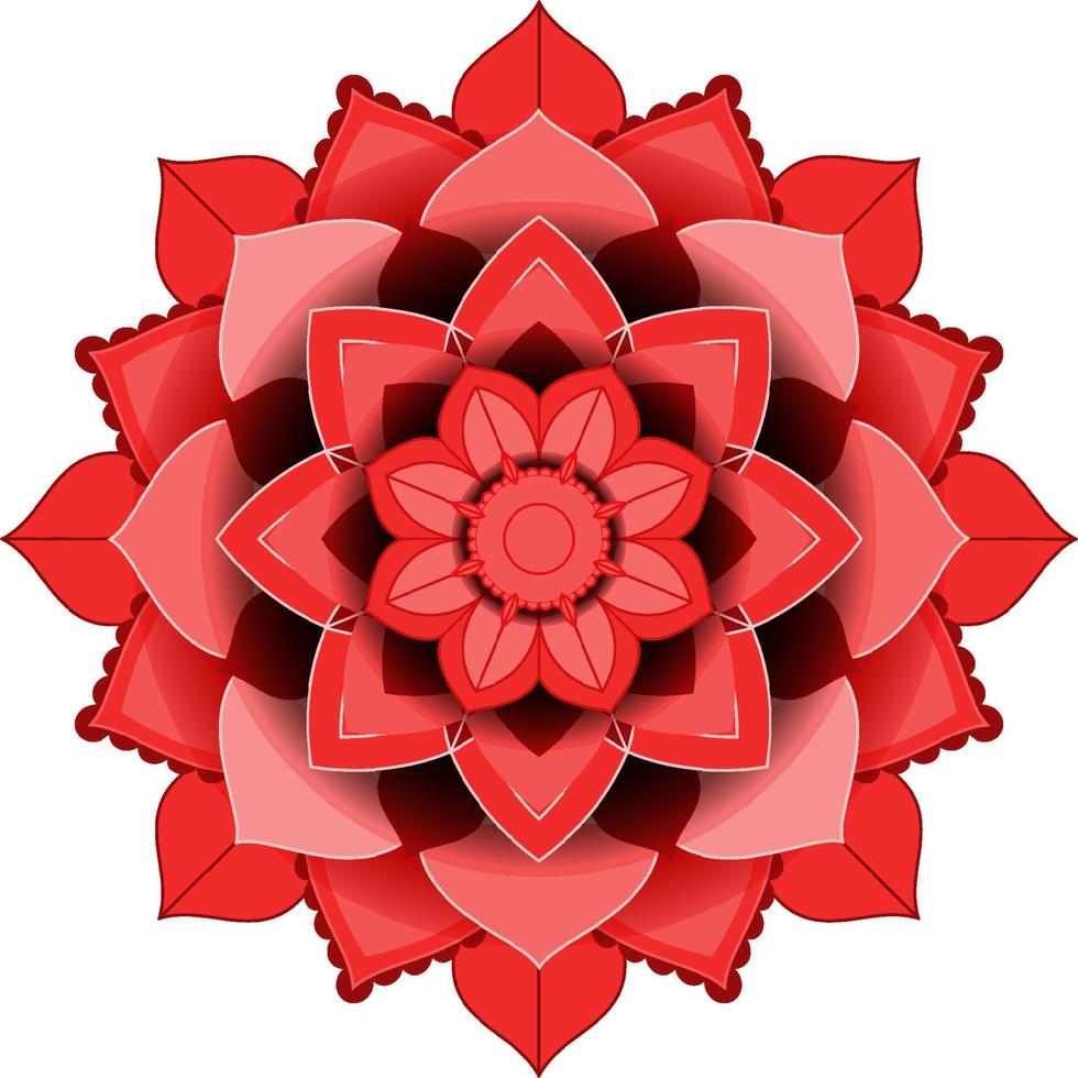 Vintage mandala with thin lines vector