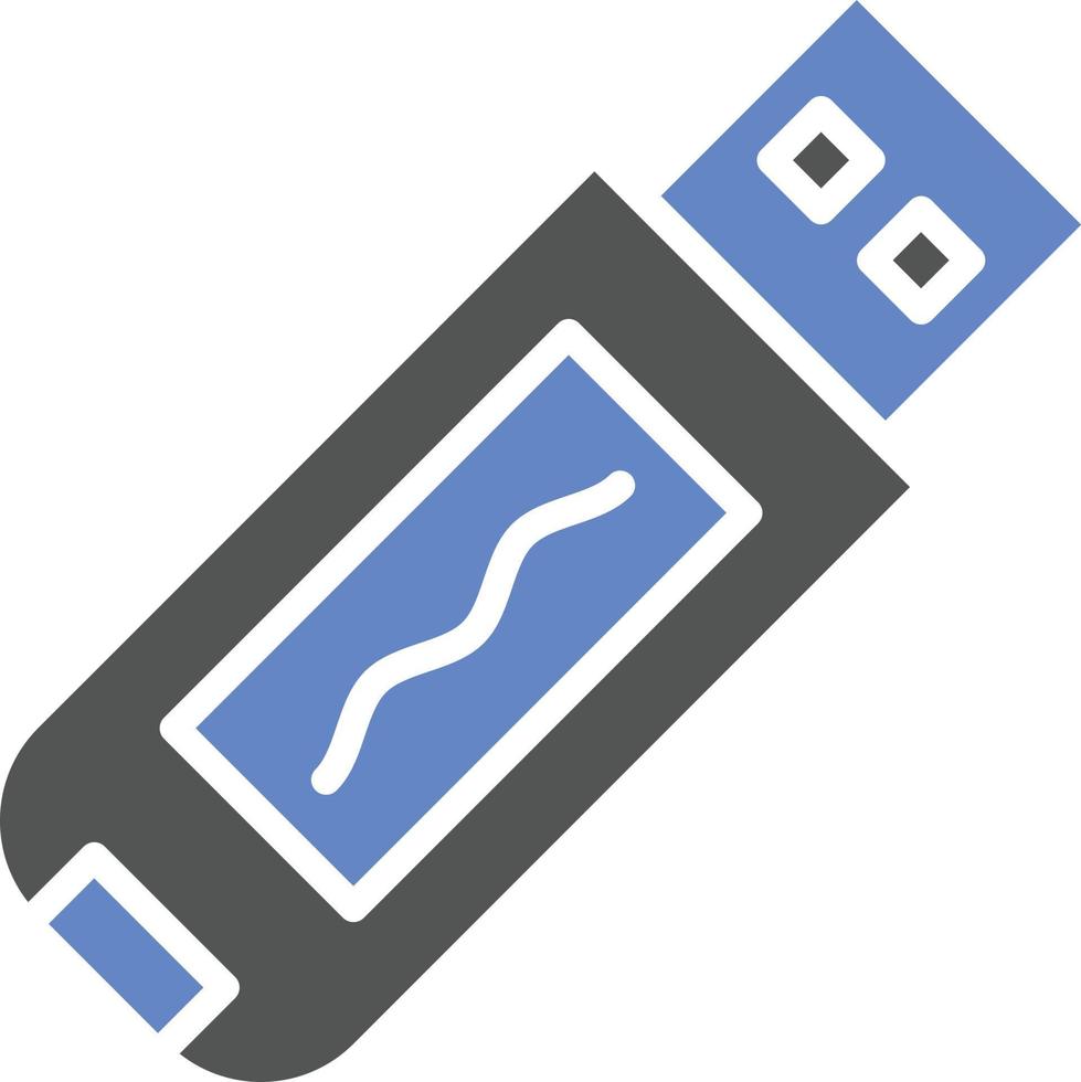 estilo de icono usb vector