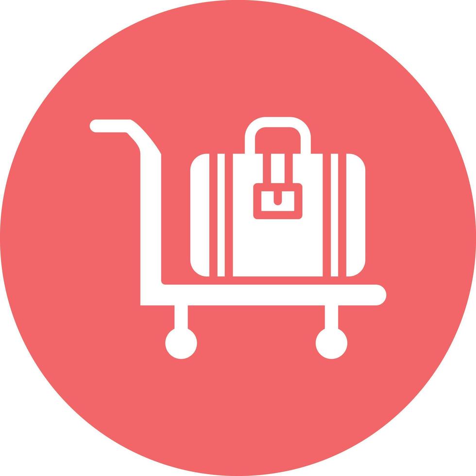 Luggage Cart Icon Style vector