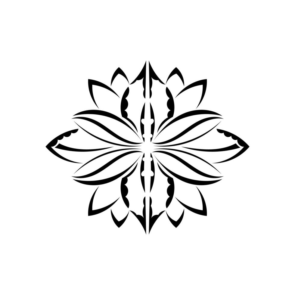 Lotus pattern in Simple style. Yoga symbol. Isolated. Vector