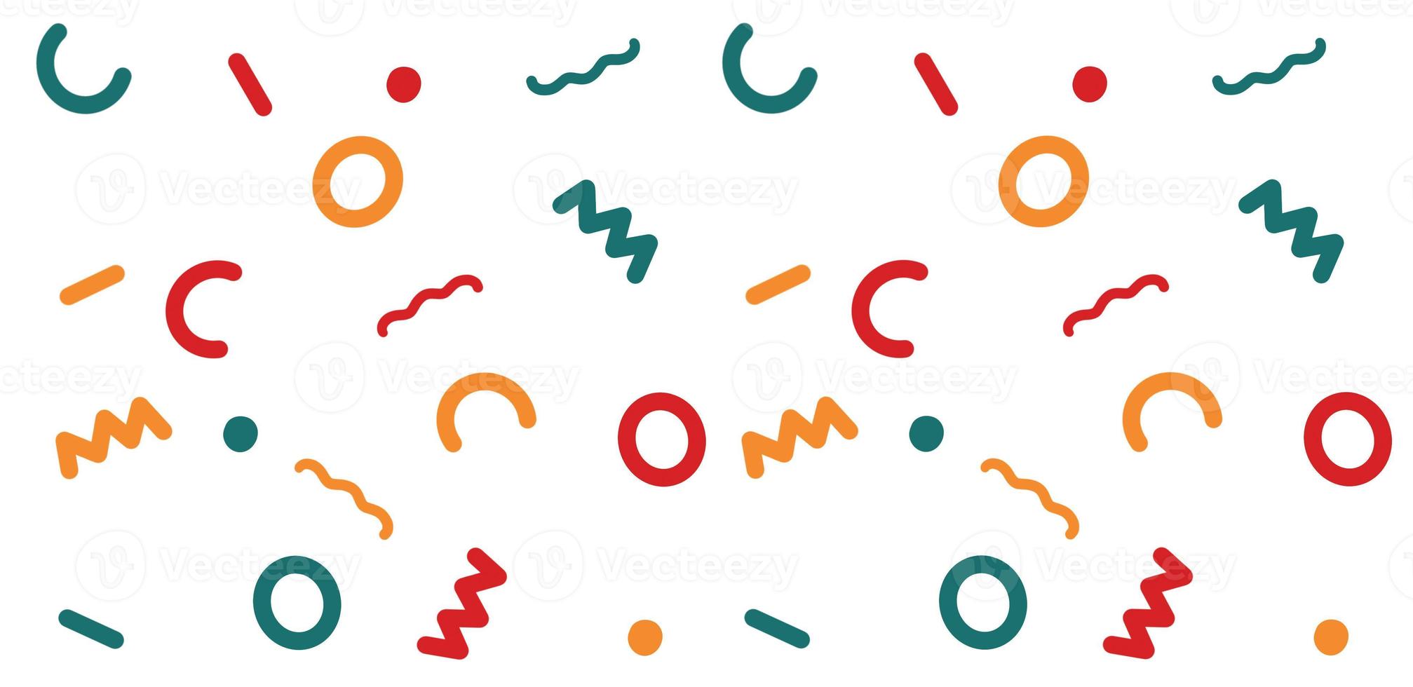 seamless pattern with confetti and sign photo