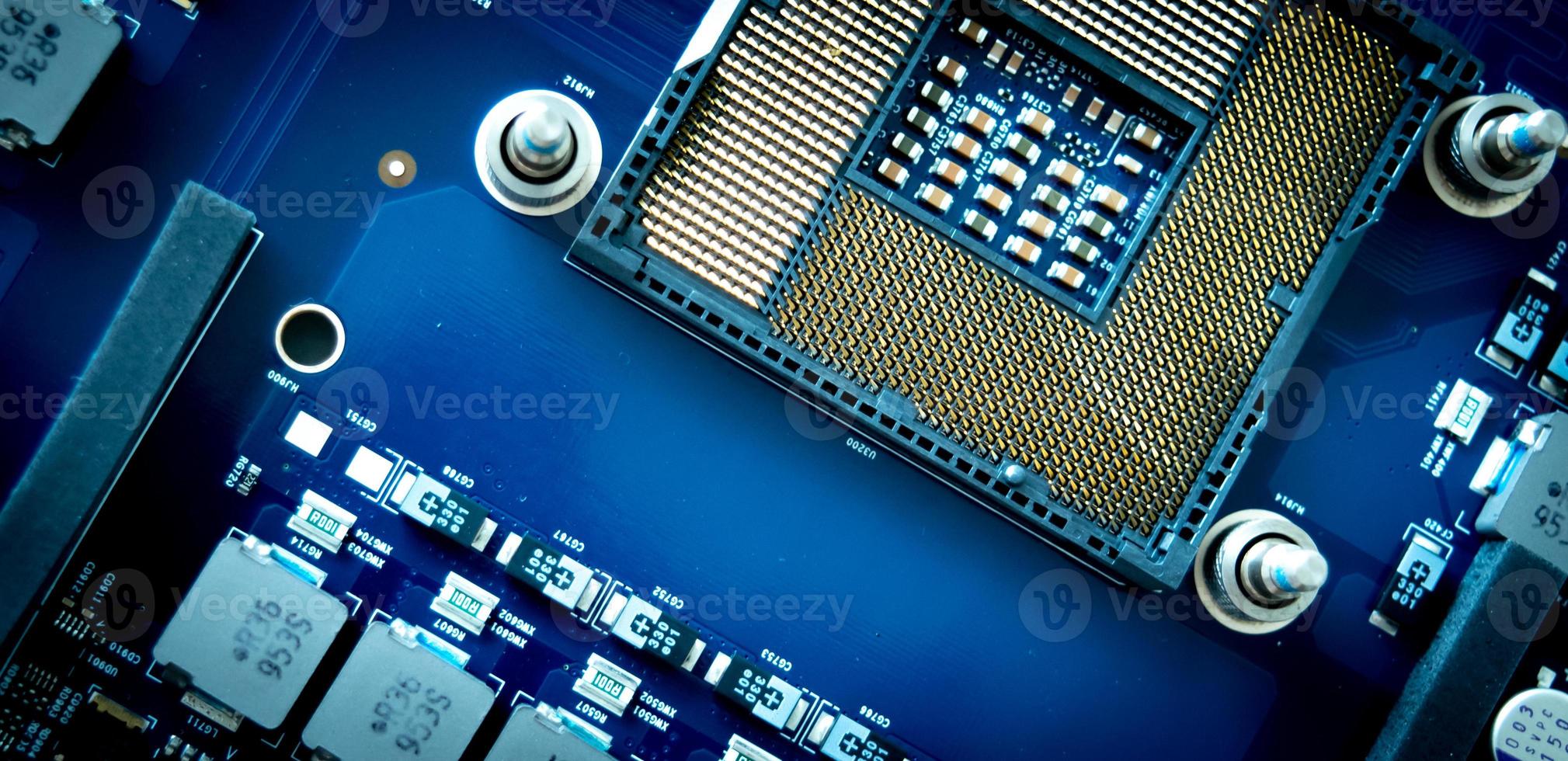 Circuit computer motherboard, Circuit chip board. photo