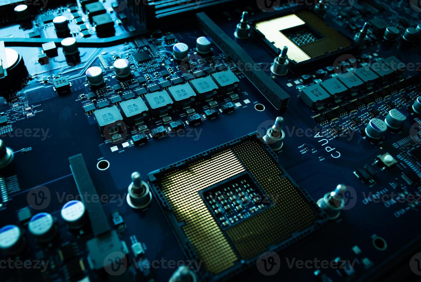 Circuit computer motherboard, Circuit chip board. photo