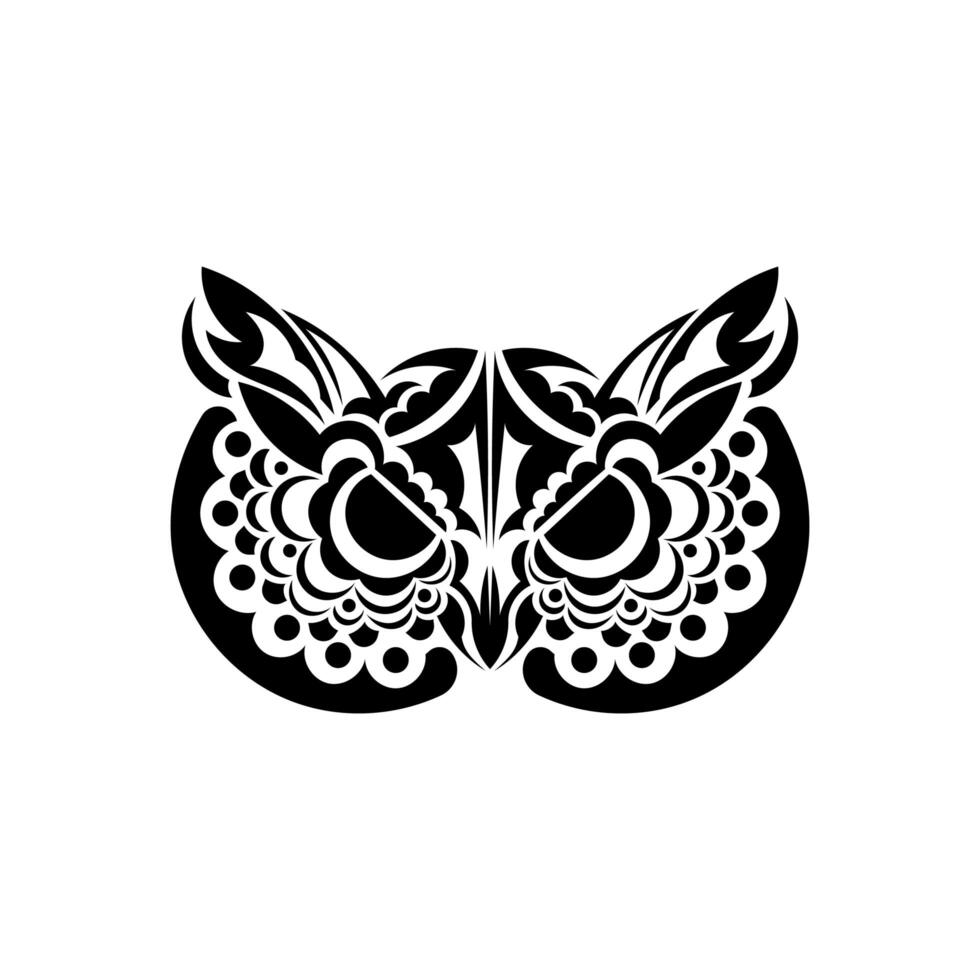 Boho style owl. T-shirt print, mobile cover design. vector