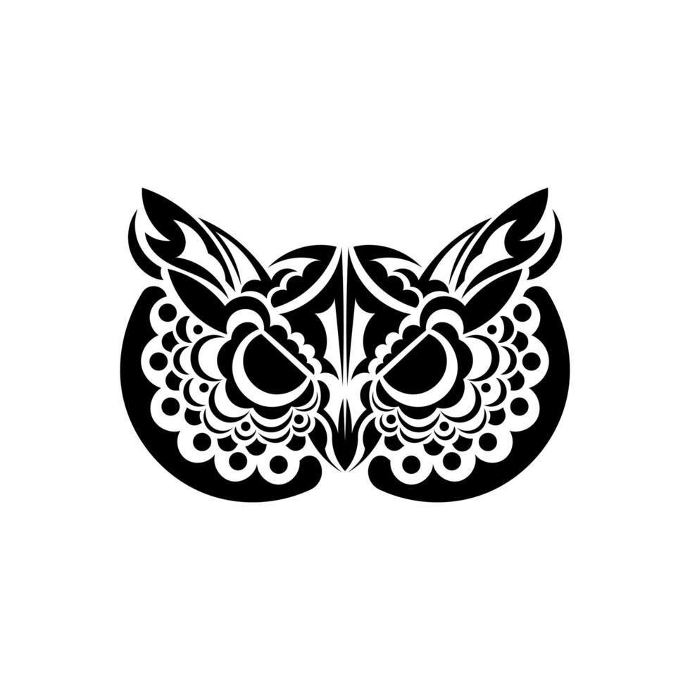 Boho style owl. T-shirt print, mobile cover design. Vector