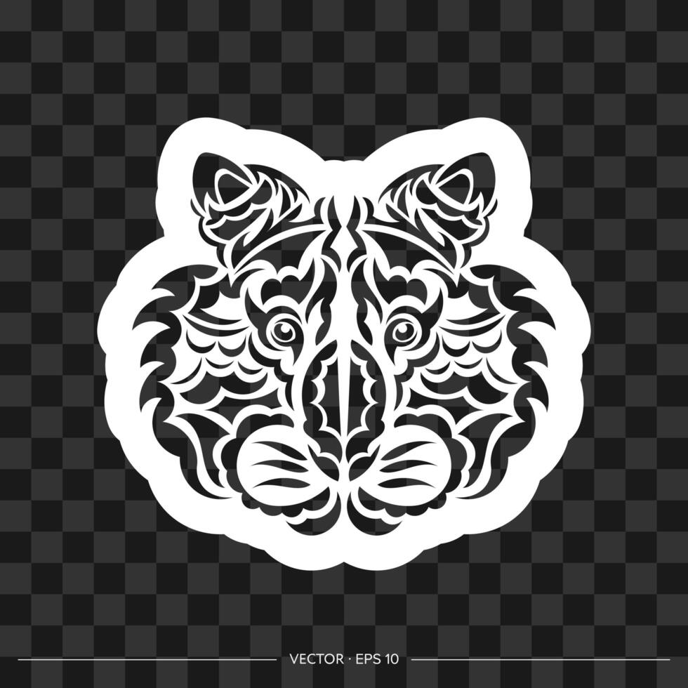 Tiger print in boho style. Good for clothes. Handmade. Vector illustration.