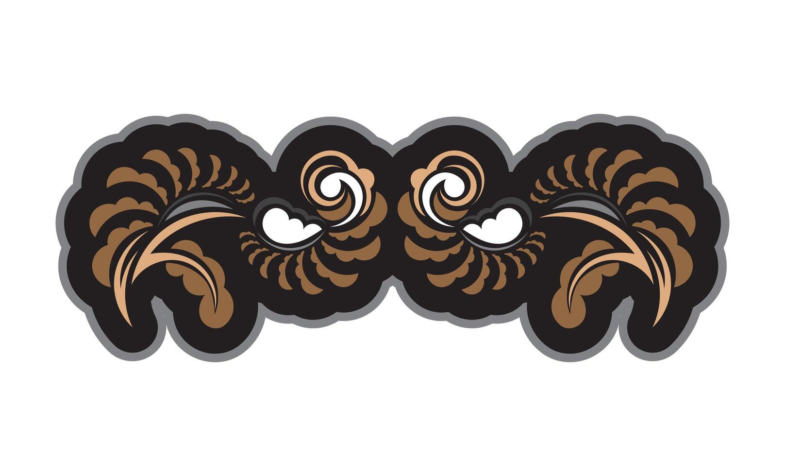 Monogram luxurious retro baroque print. Vector
