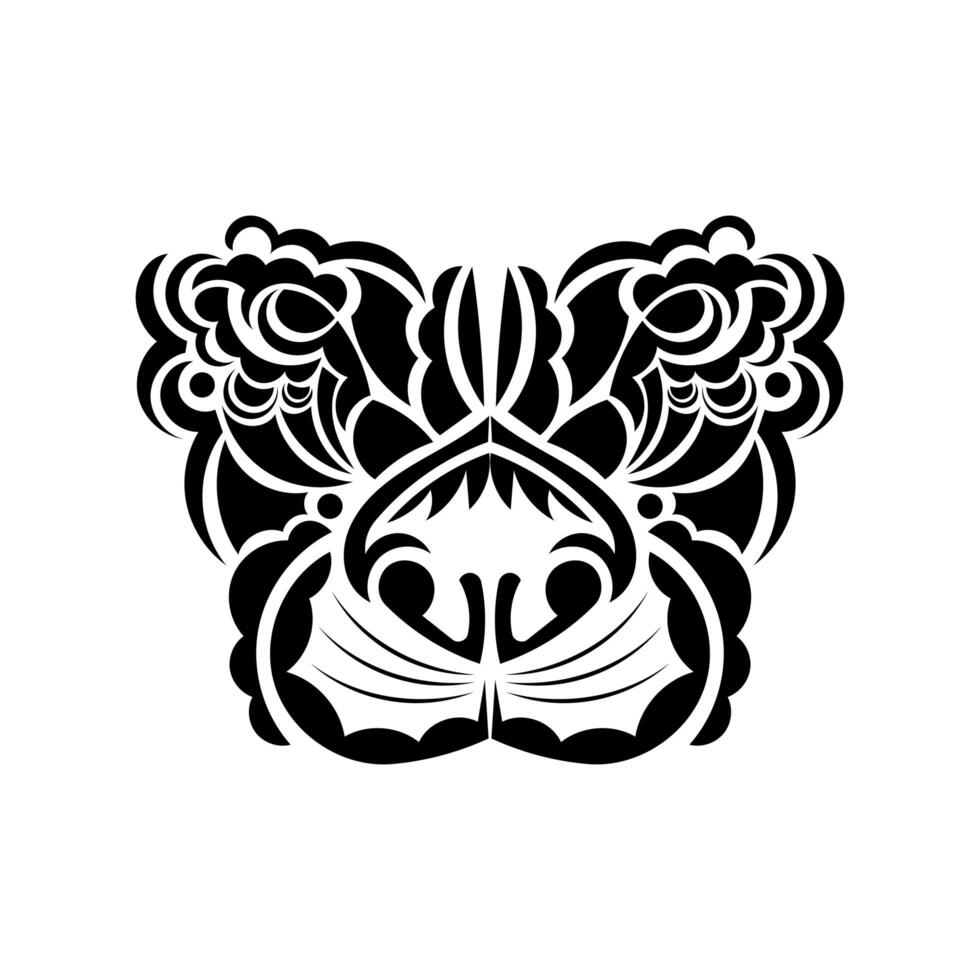Lion face in boho style. Vector illustration.