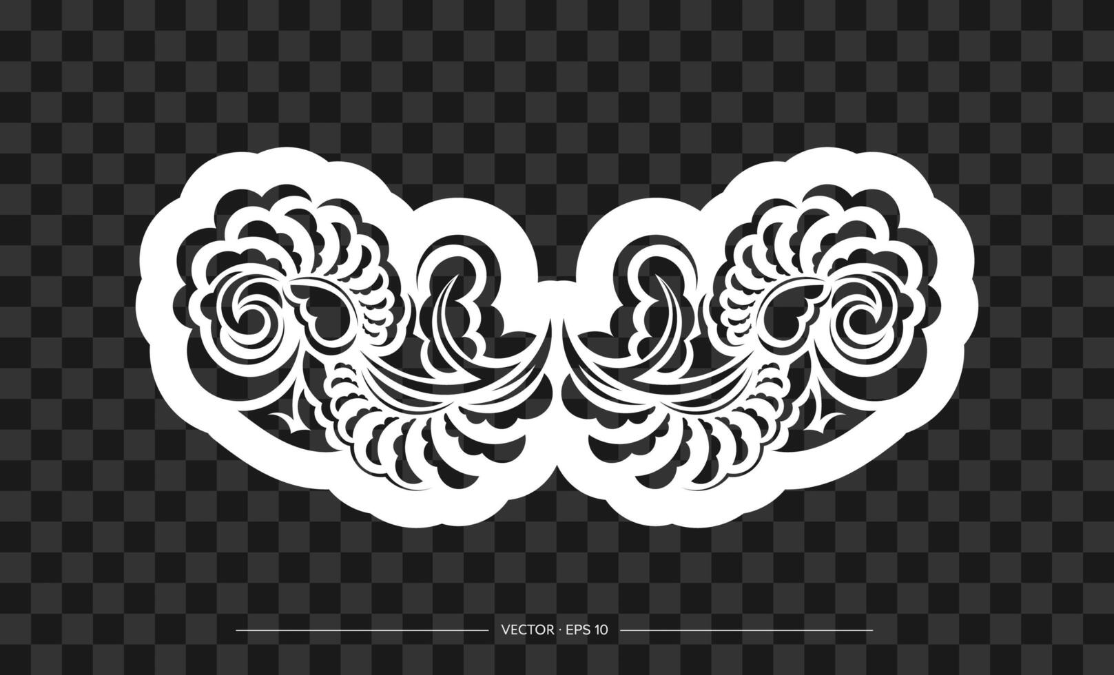 Monogram print retro baroque style. Vector