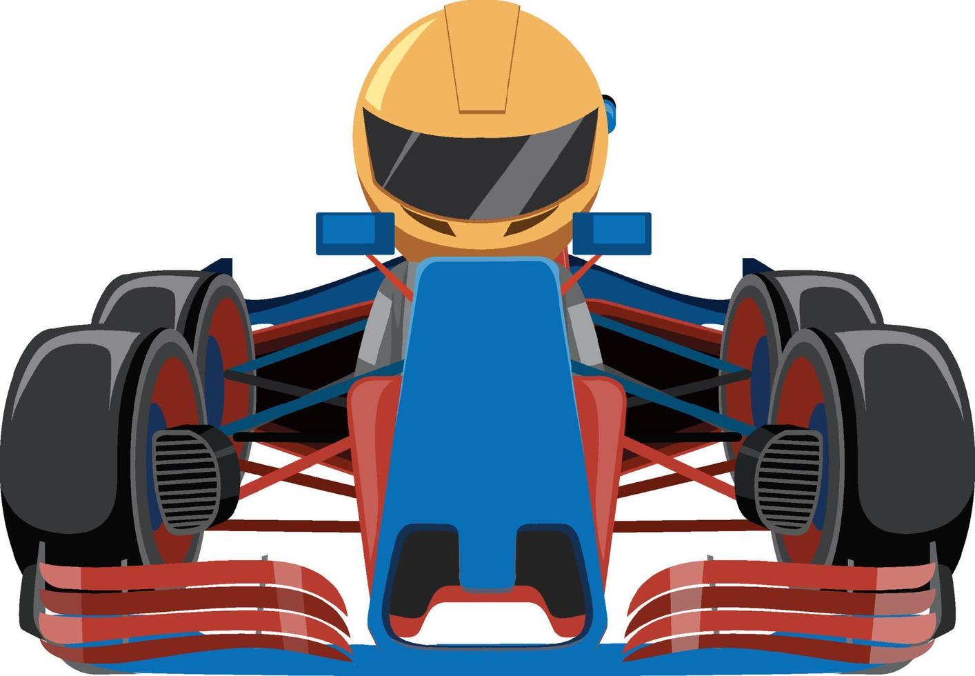 A formula one racing car with a racer vector