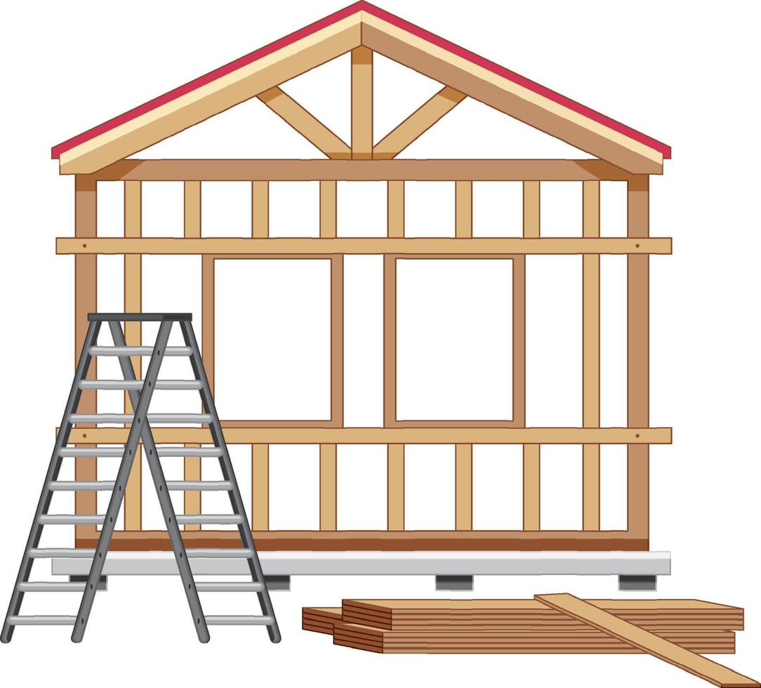 House construction site concept vector