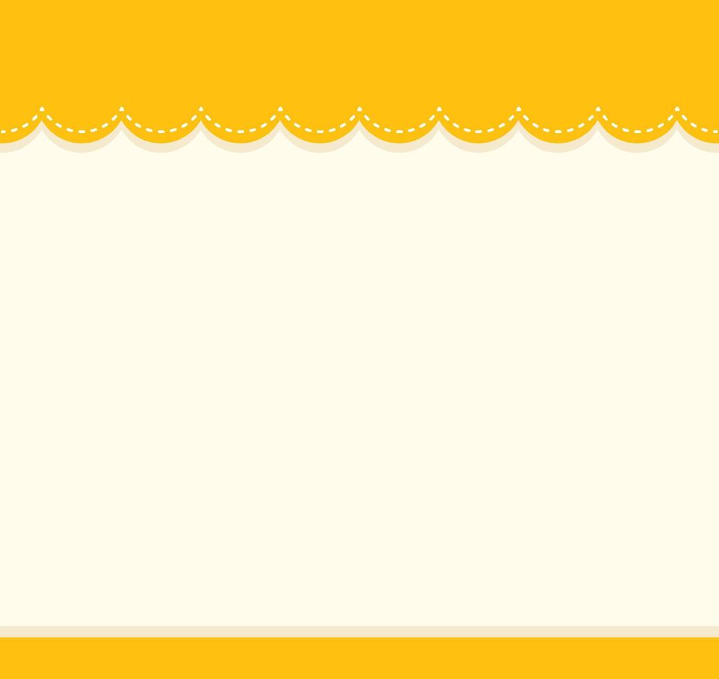 lindo borde de color amarillo en blanco para la hoja de trabajo vector