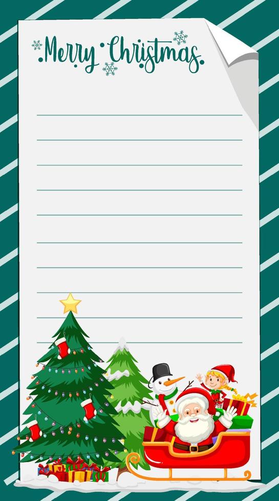Empty paper decorated with Christmas theme vector