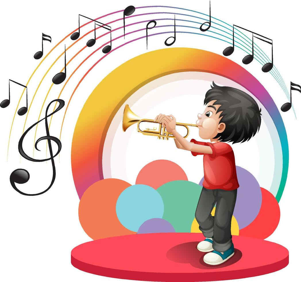 Cute cartoon character with music instrument vector