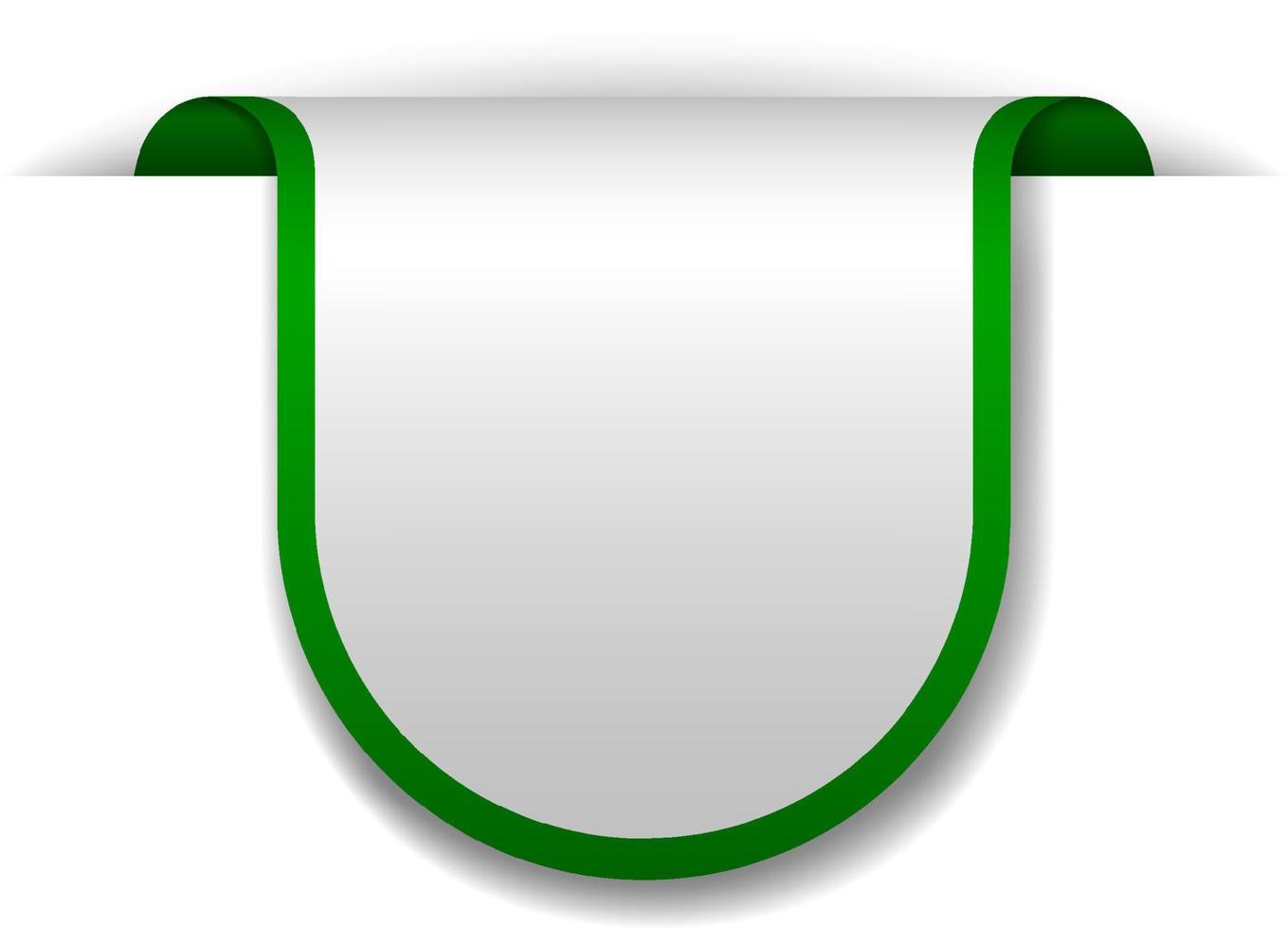 Green banner design on white background vector