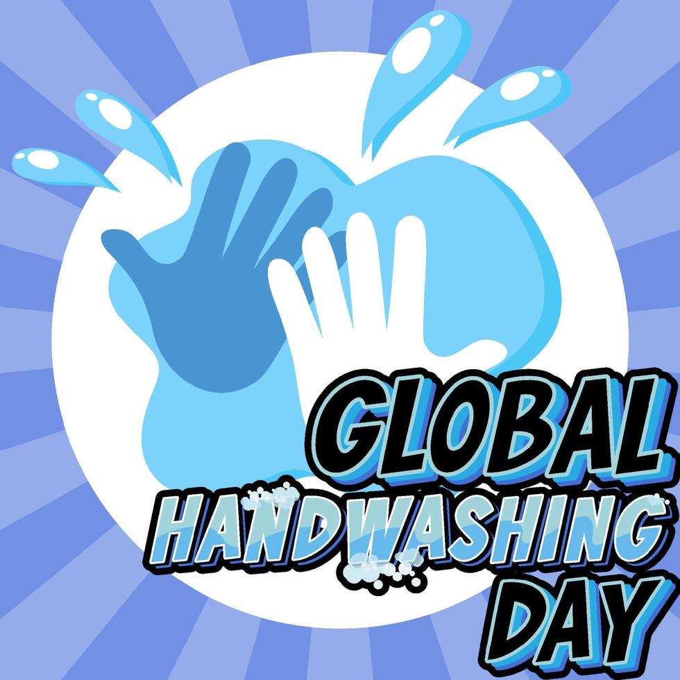 diseño de banner del día mundial del lavado de manos vector