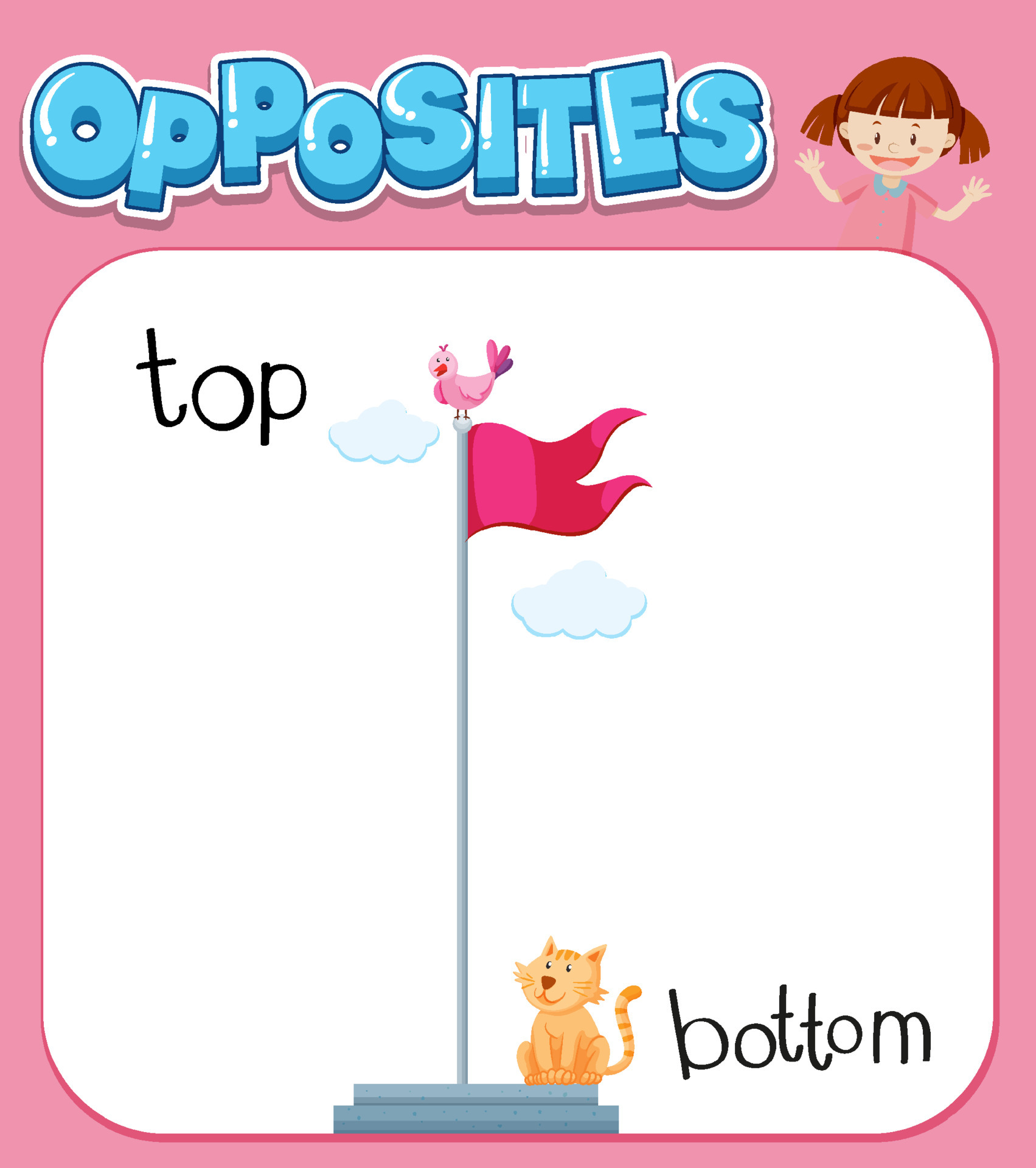 Opposite words for top and bottom 6769251 Vector Art at Vecteezy