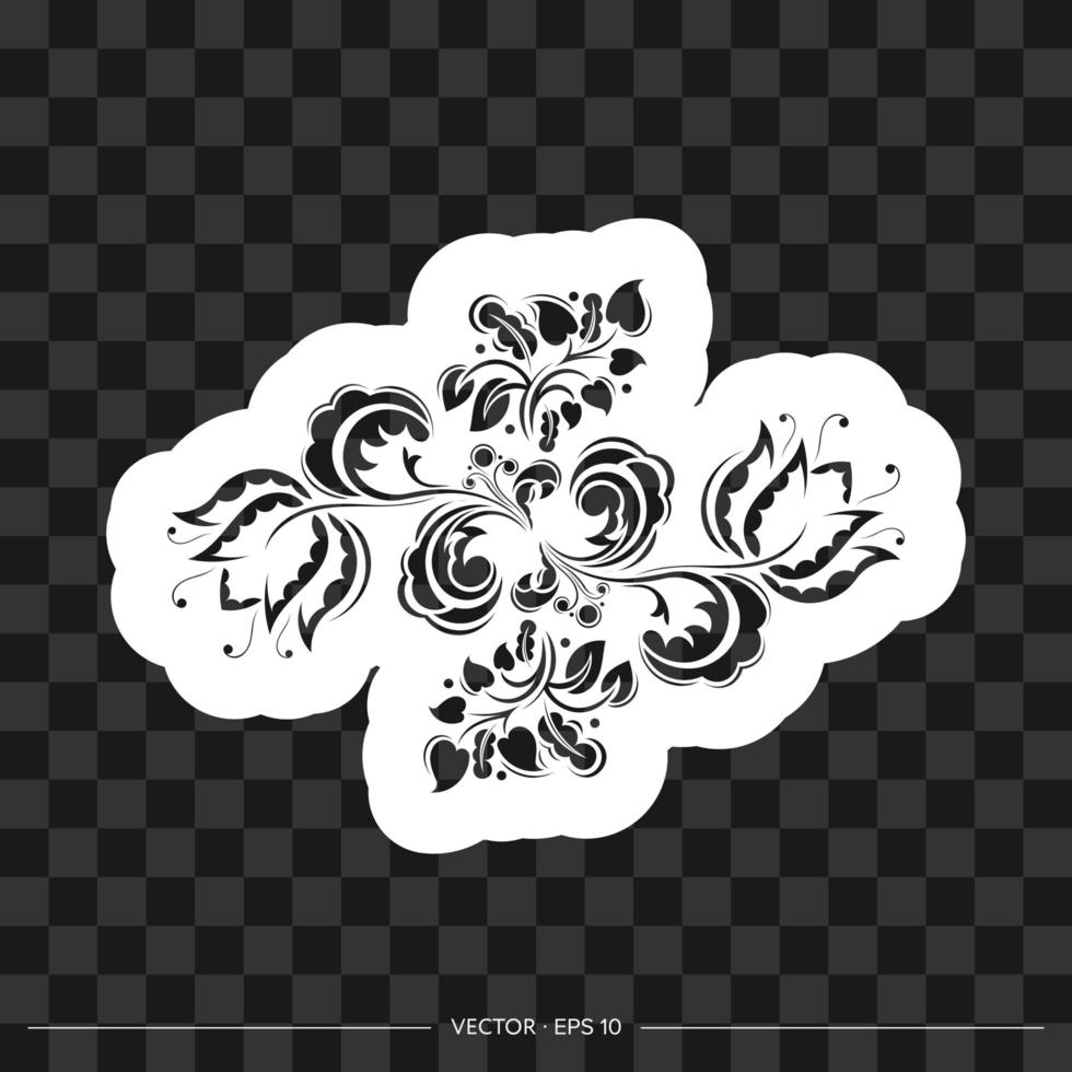 Print with flowers in Simple style. Good for mural wallpaper, fabric, postcards and printing. Vector illustration.