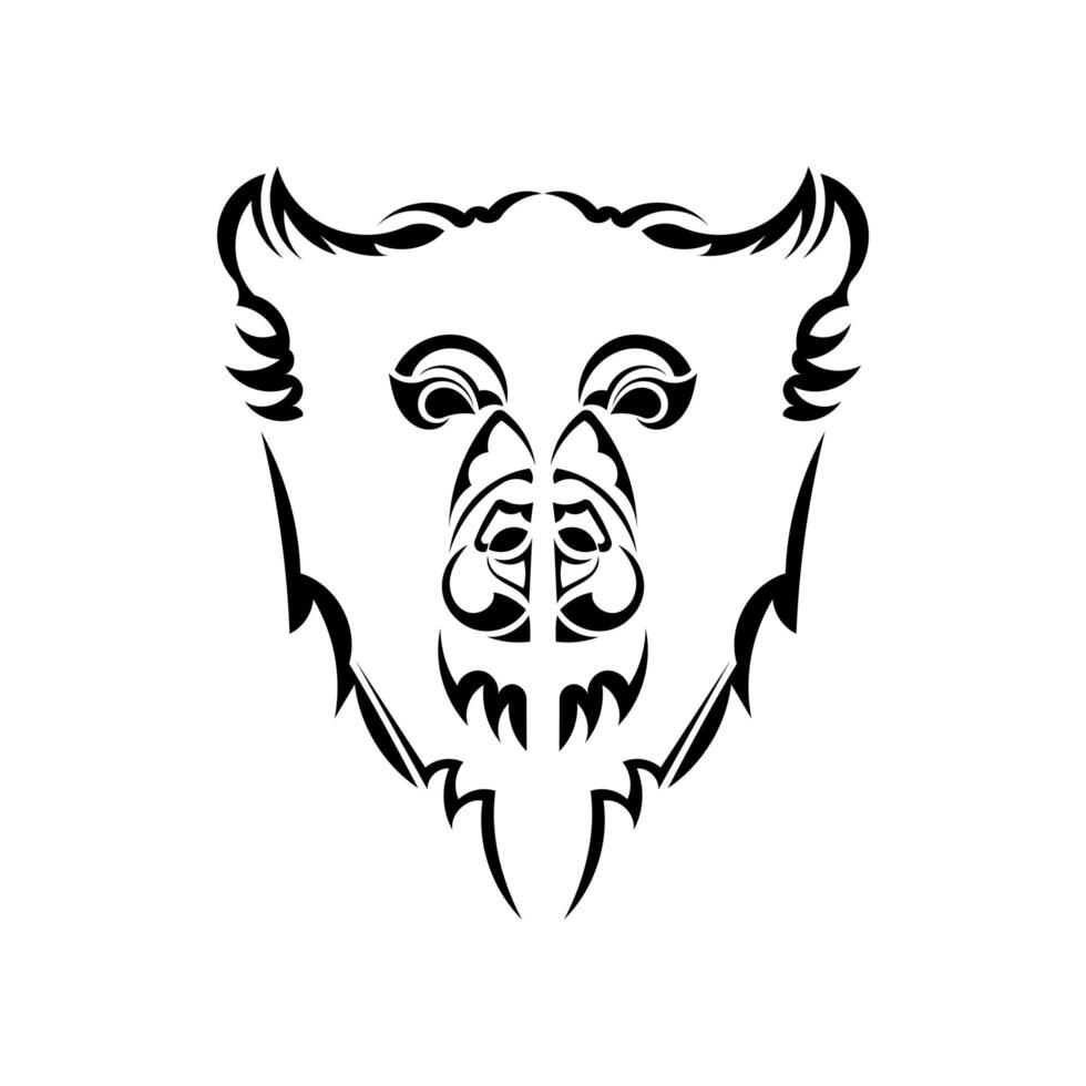 Dog face patterns. Isolated. Vector
