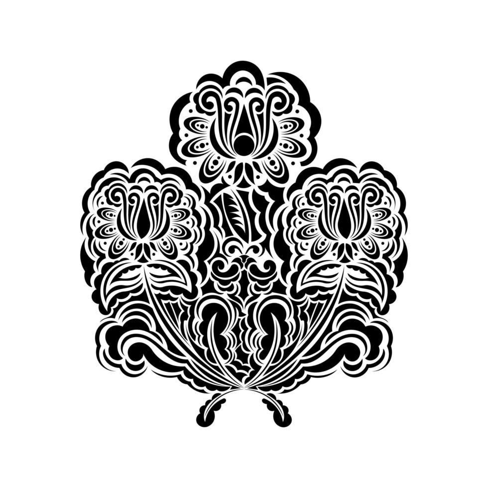 Vintage retro baroque pattern. Isolated. Vector illustration