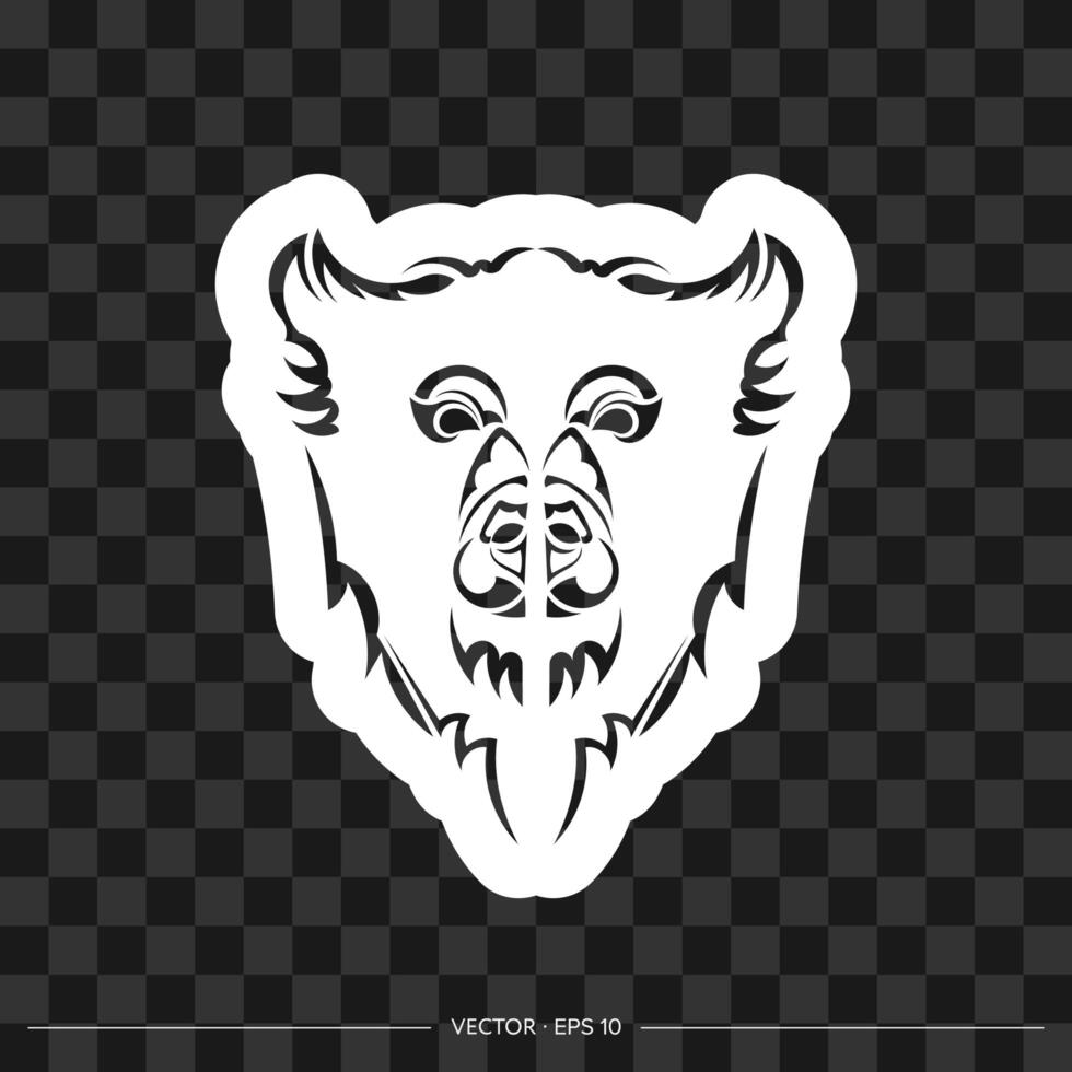 Print Dog face patterns. vector