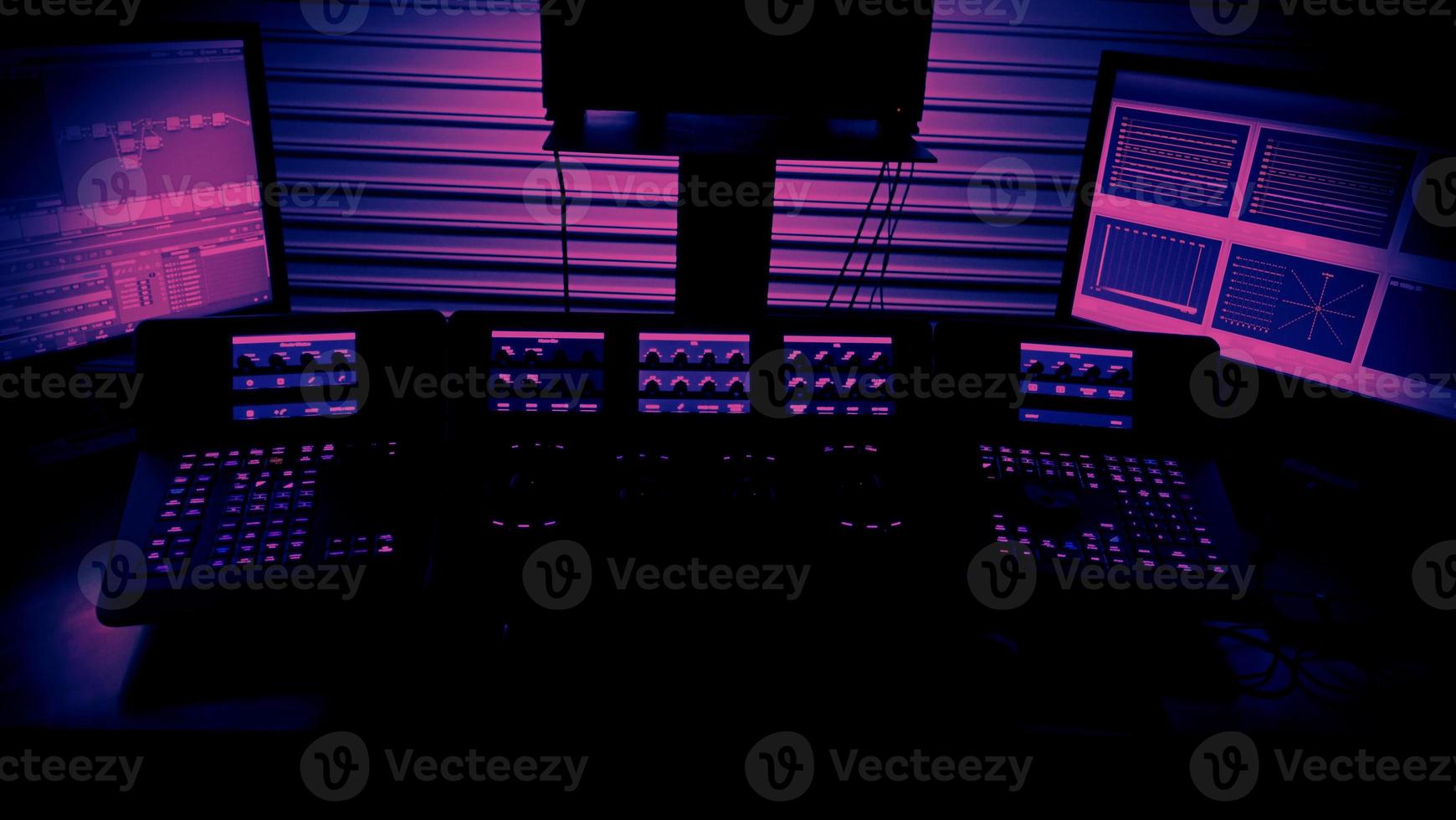 Video editing controller machine for color edit in post video production. photo