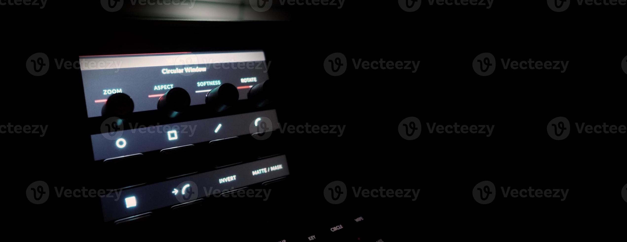 Video editing controller machine for color edit in post video production. photo