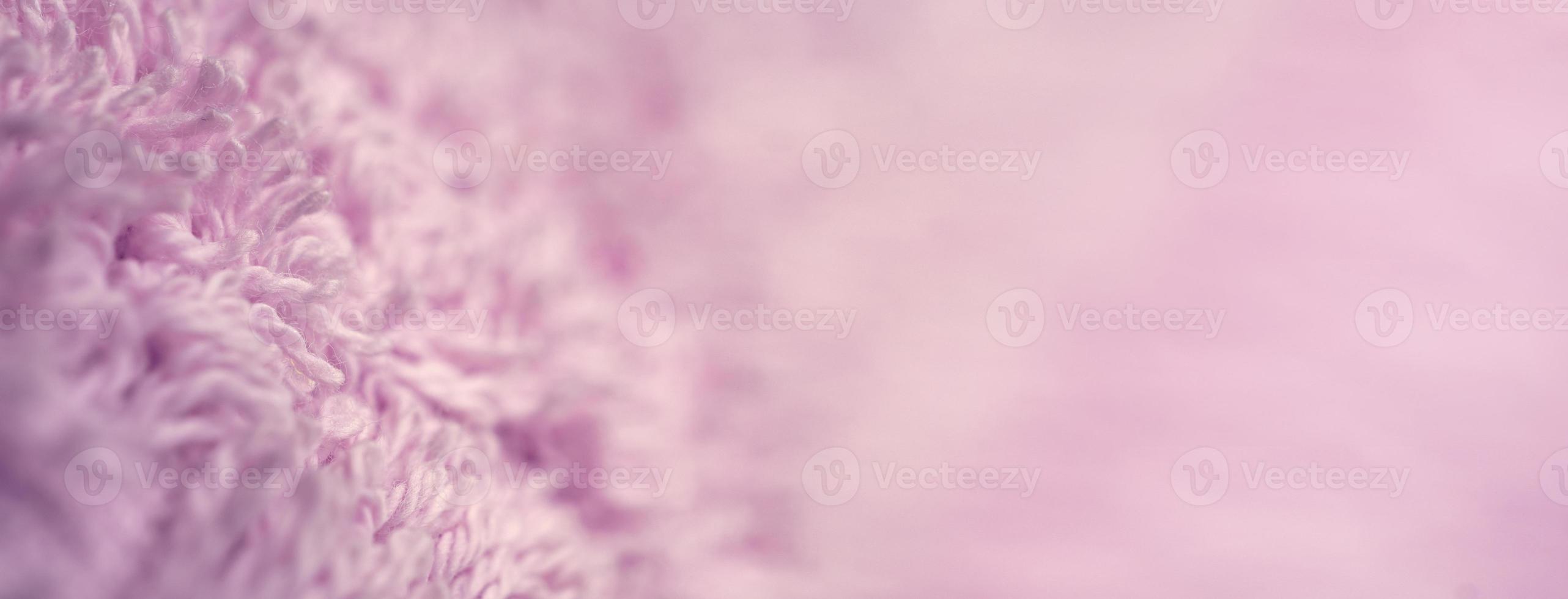 Wide macro horizontal shot of fabric as background with copy space. Textile super close-up with selective focus. photo