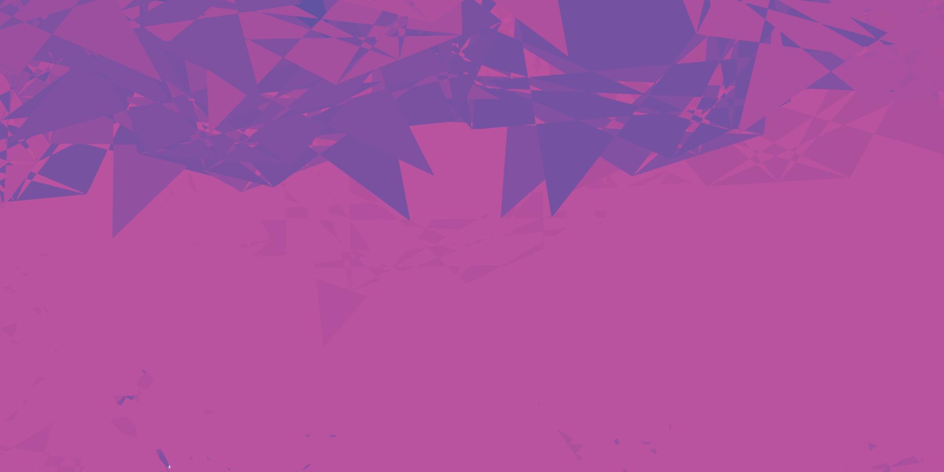 textura de vector púrpura claro con triángulos al azar.