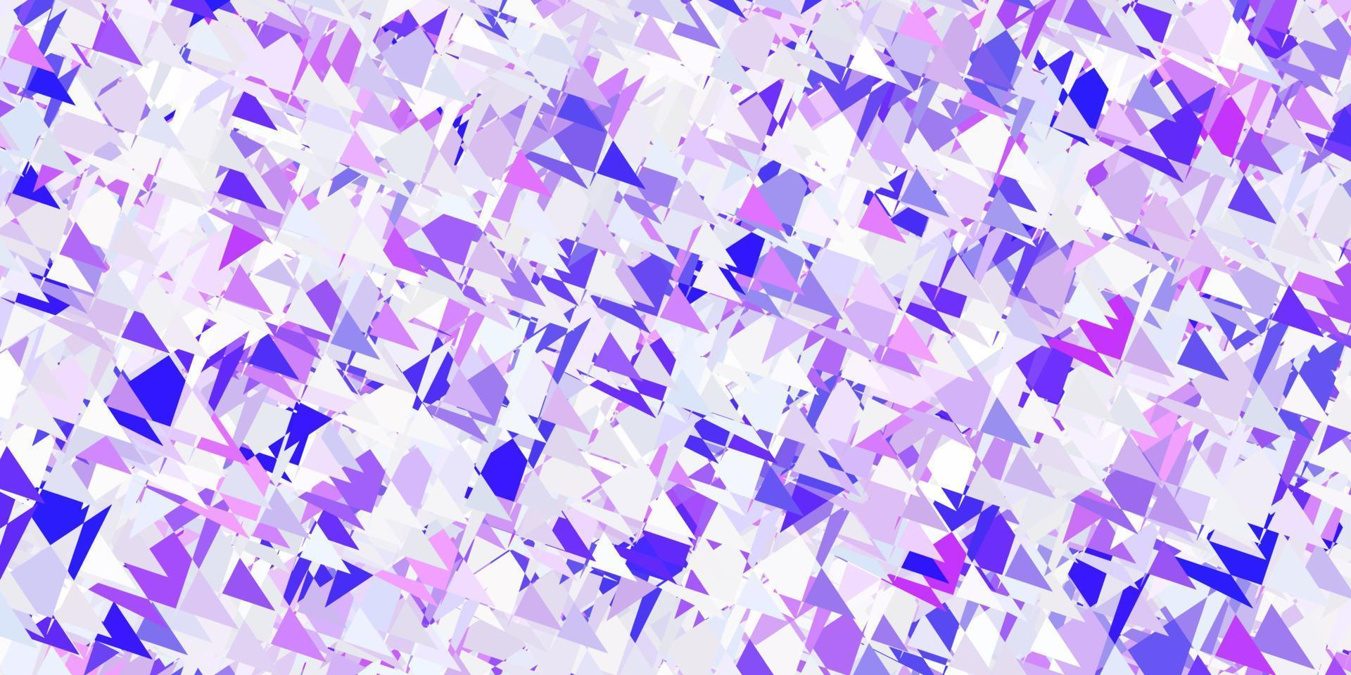 Light purple vector background with triangles.