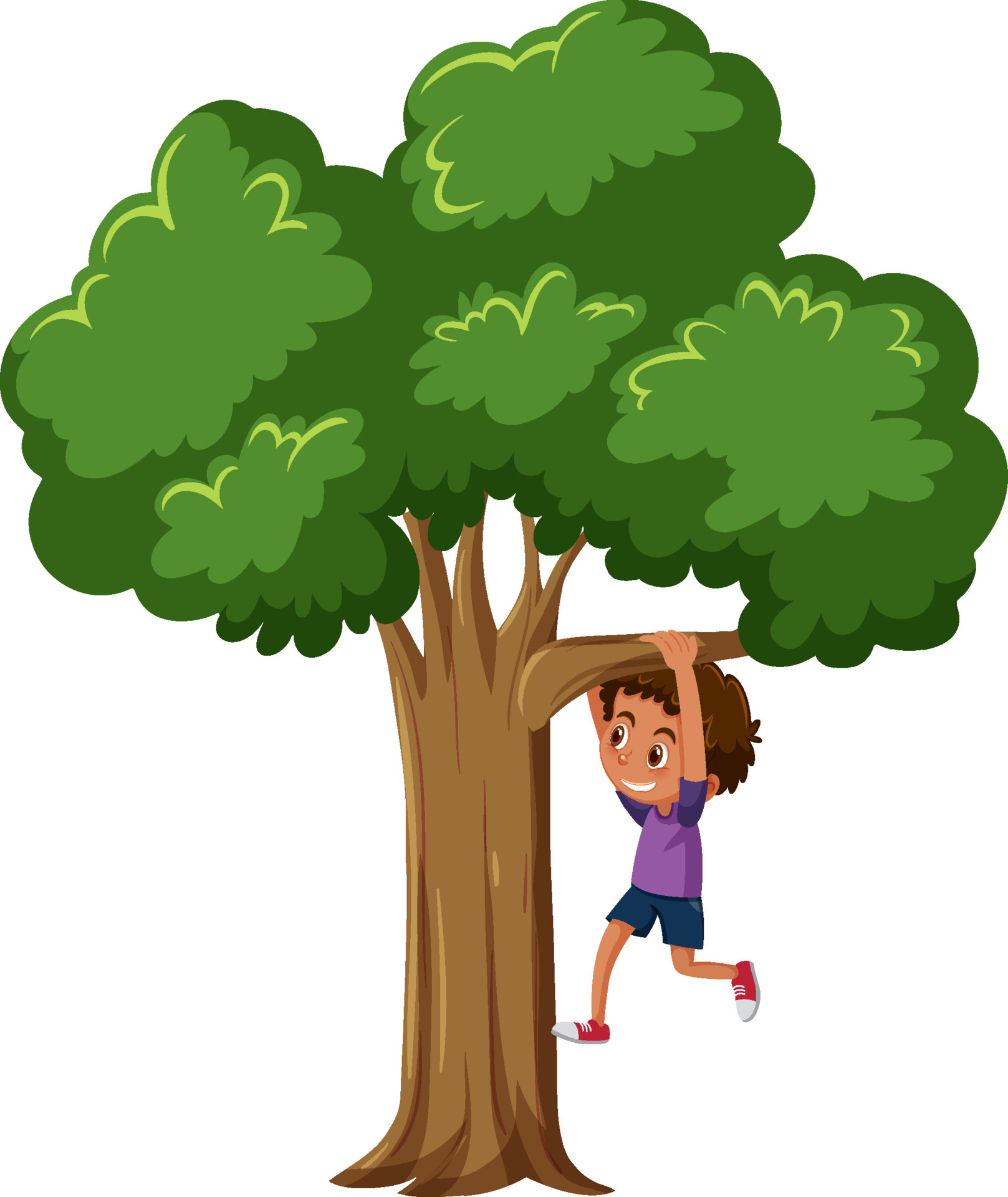 A boy hanging on a tree in cartoon style 6769667 Vector Art at Vecteezy A boy hanging on a tree in cartoon style 6769667 Vector Art at Vecteezy