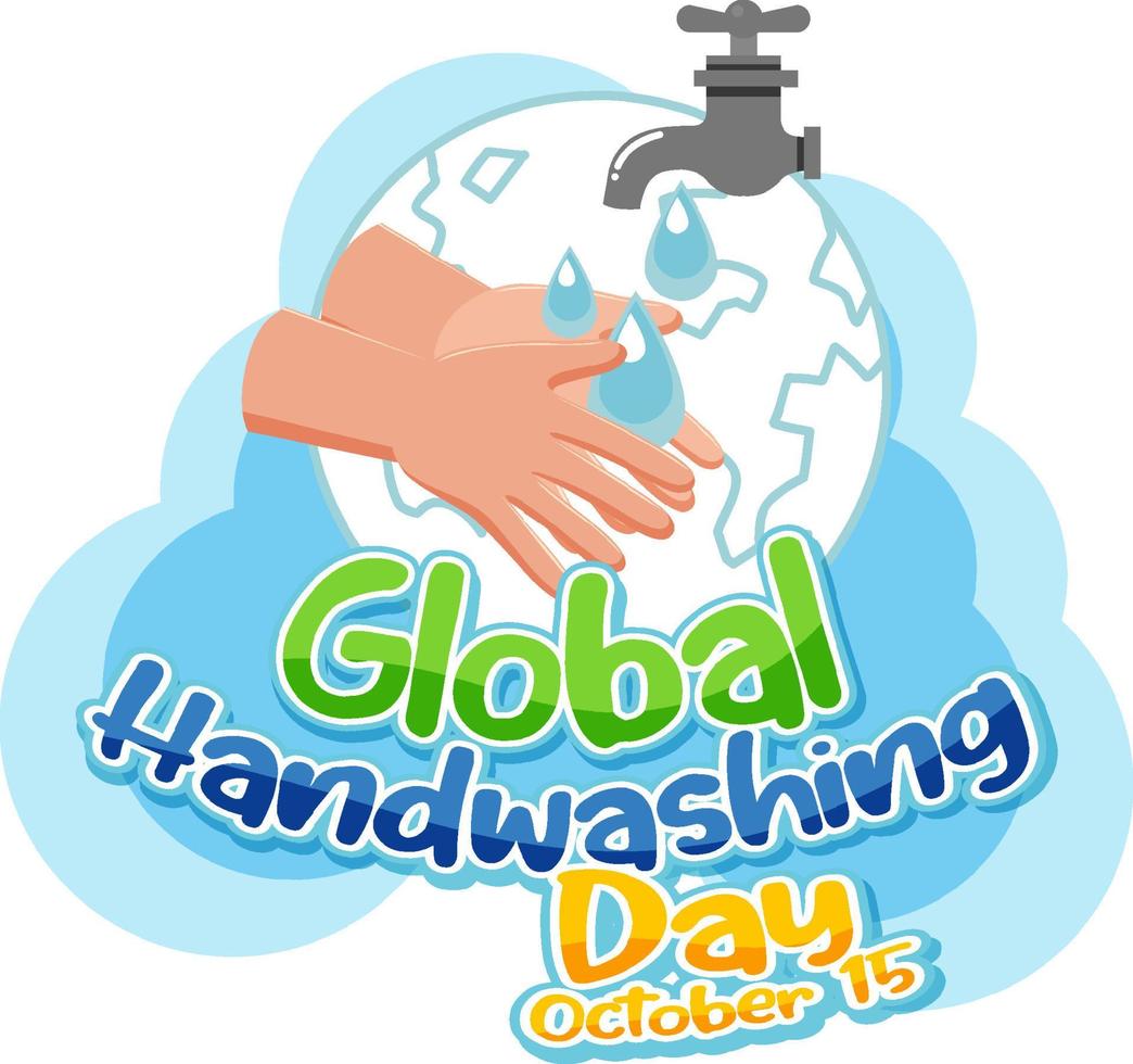 Global Handwashing Day banner design vector