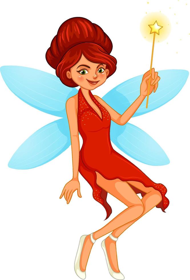 Beauty fairy on a white background vector