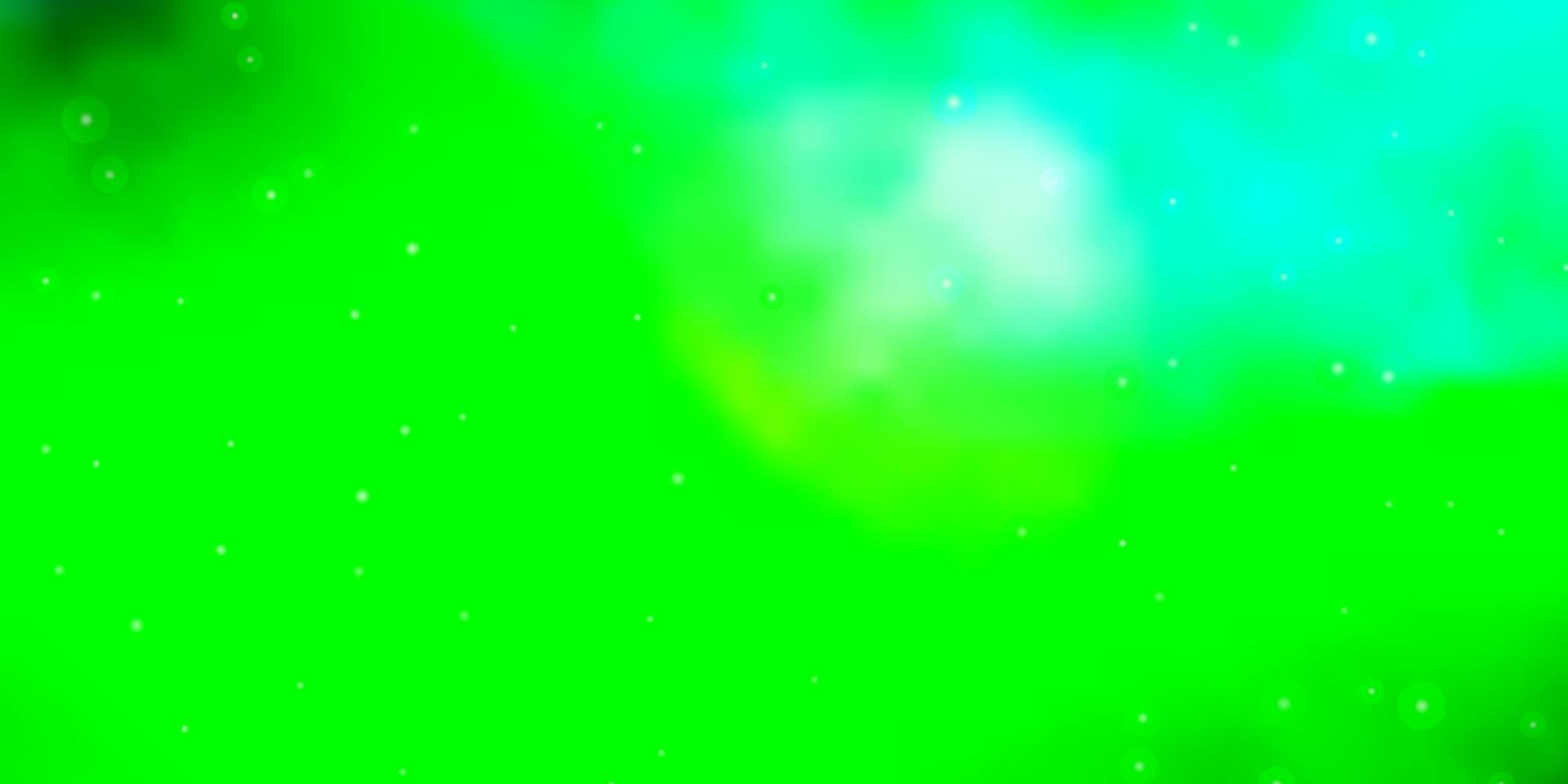 textura de vector azul claro, verde con hermosas estrellas.