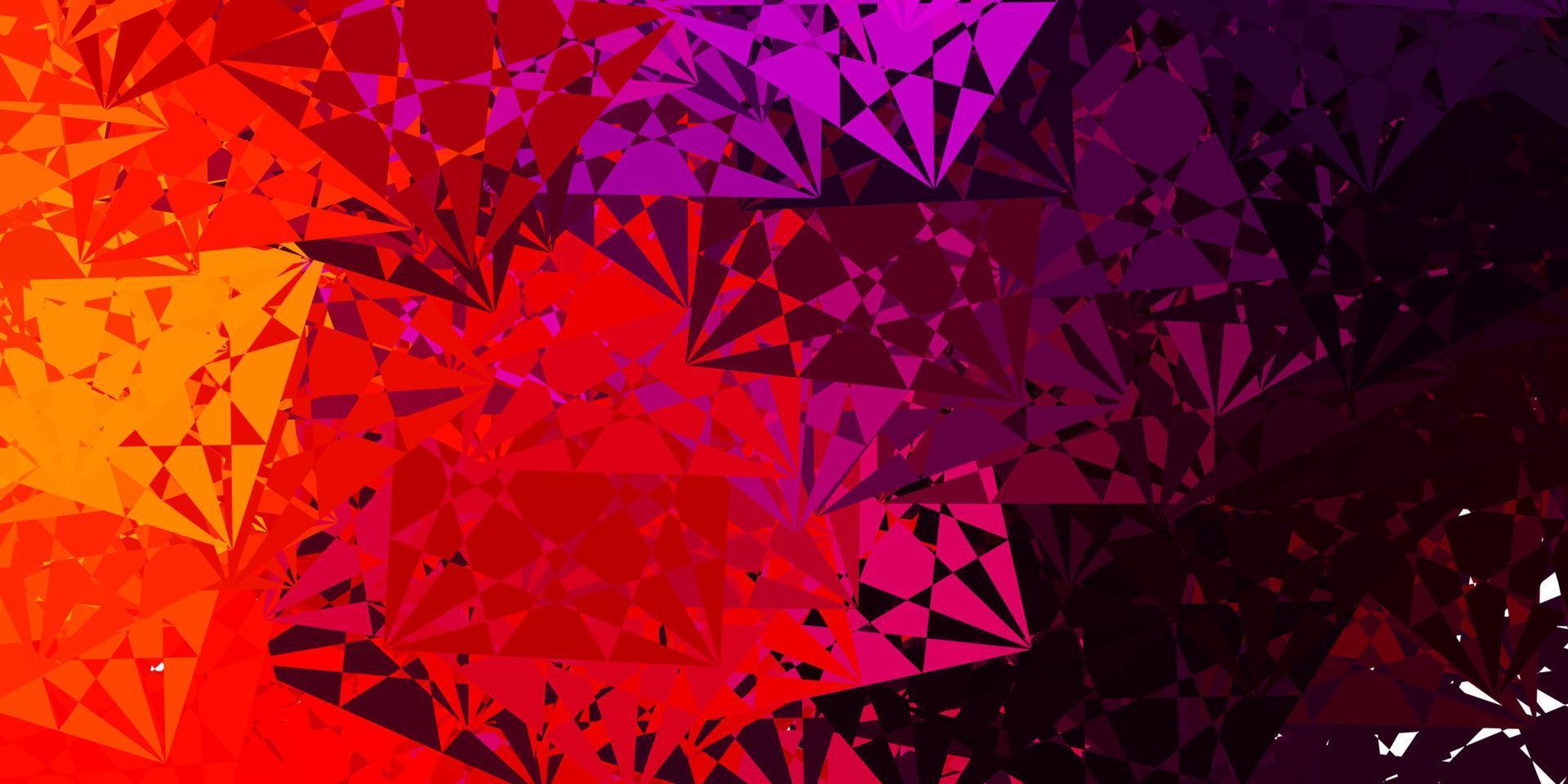 Light Pink, Yellow vector background with polygonal forms.
