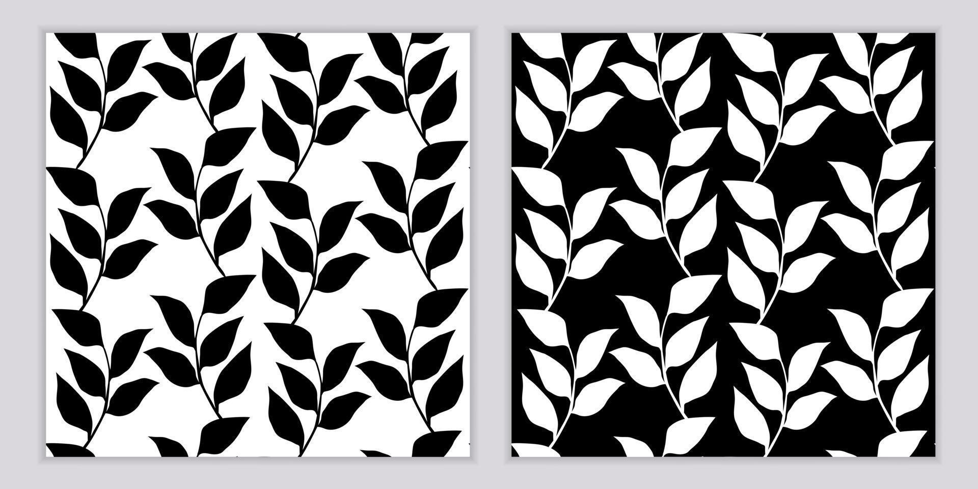 Seamless Black and White Paisley Pattern on Black Stock Vector -  Illustration of nature, leaf: 185455377