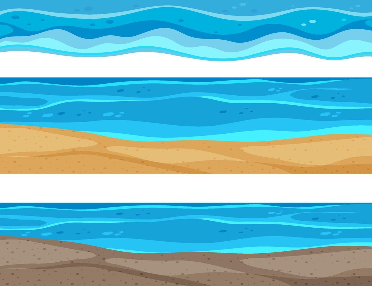 Different layers of water and soil vector