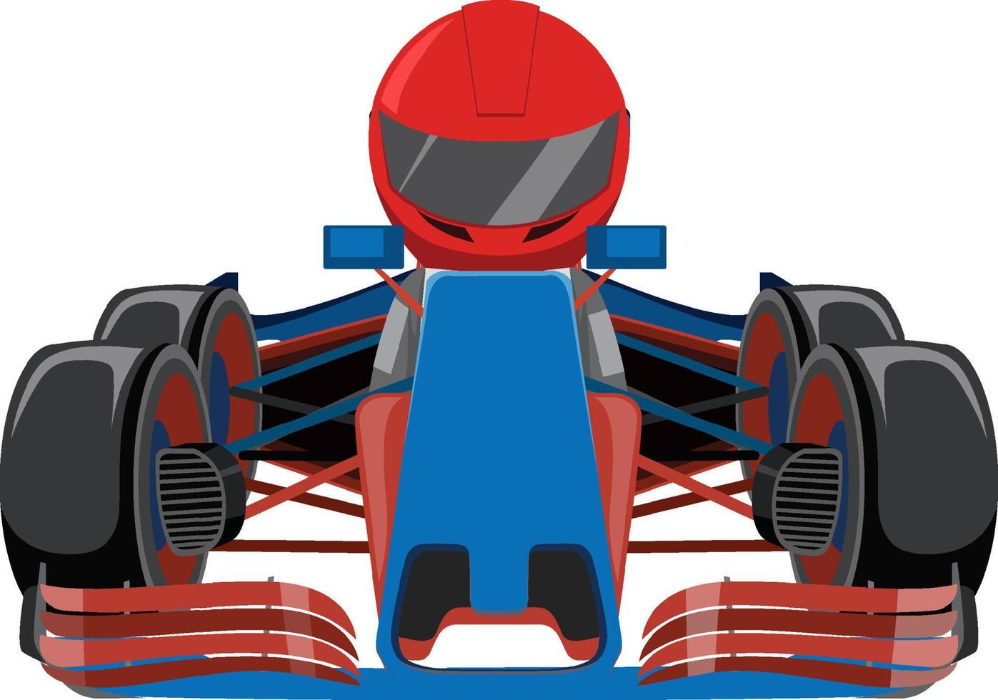 A formula one racing car with a racer vector