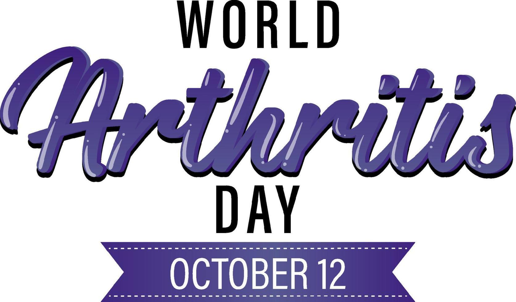 World arthritis day word banner design vector